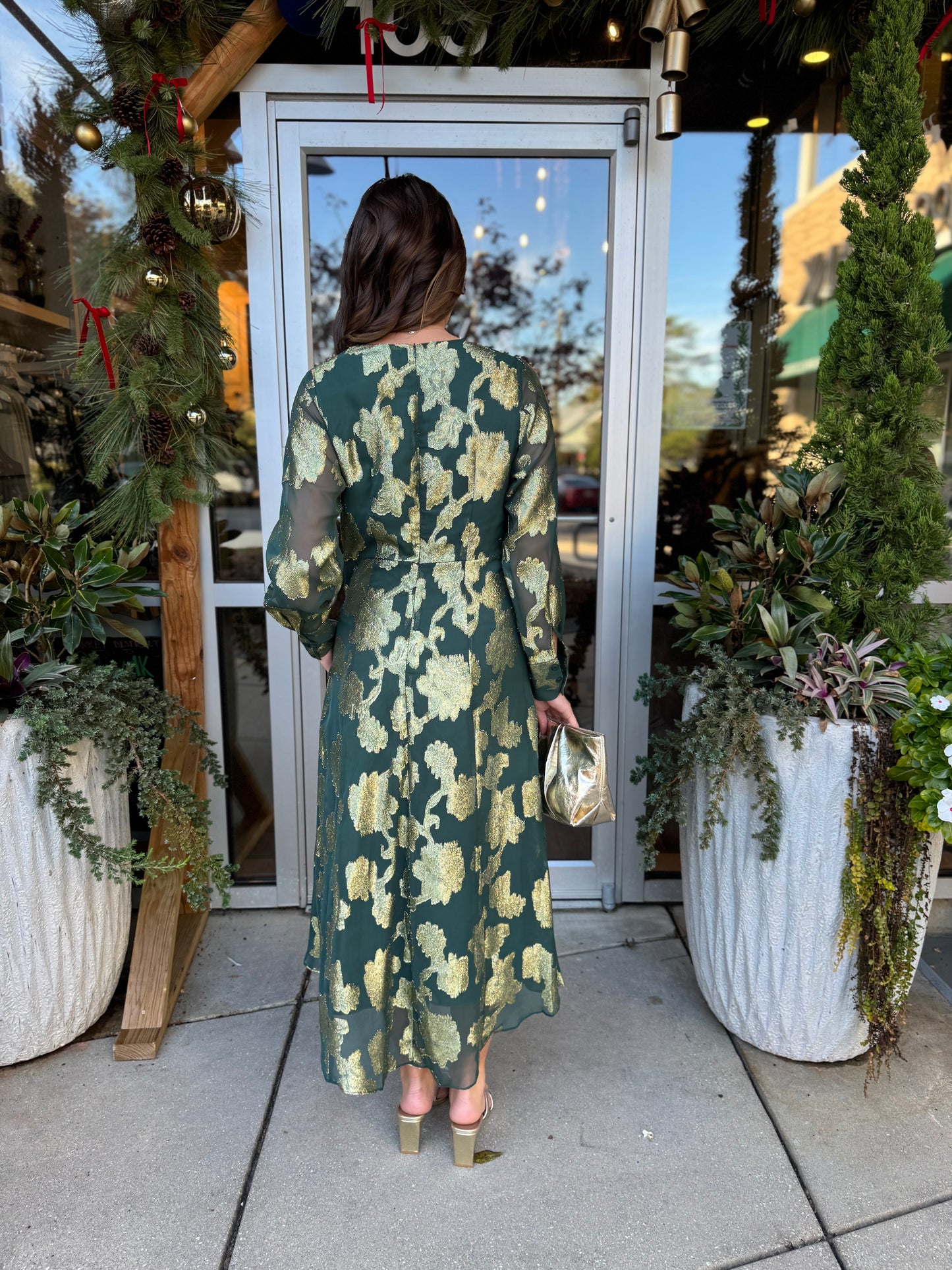 Green Twist Maxi Dress