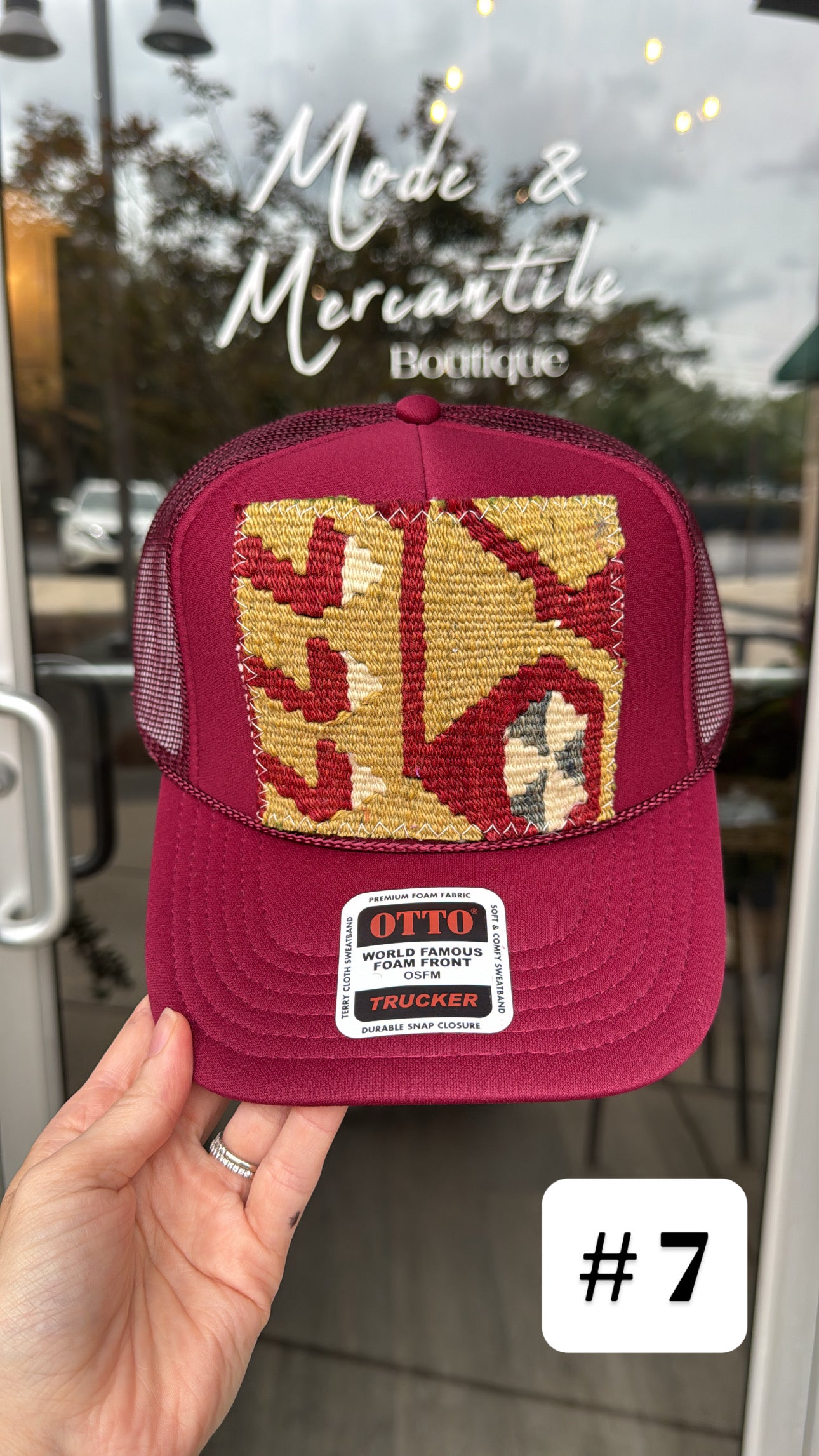 Garnet Orijinal Kilim Patch Trucker Hat