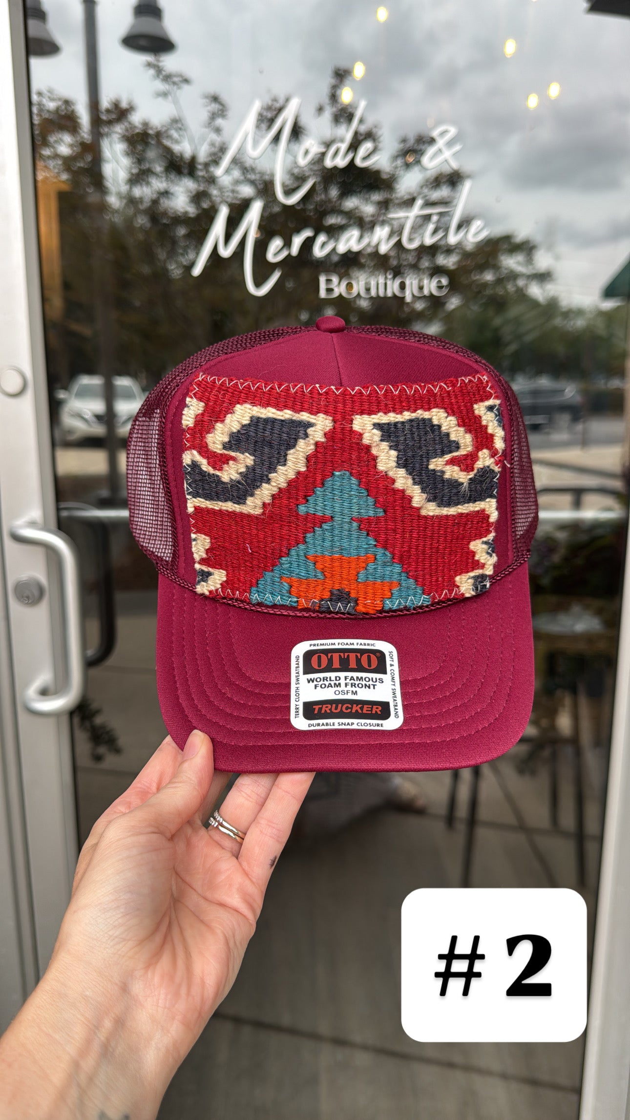Garnet Orijinal Kilim Patch Trucker Hat
