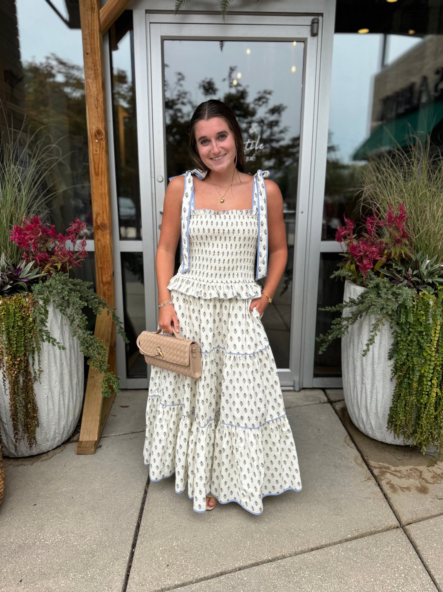 Smocked Layer Maxi Dress