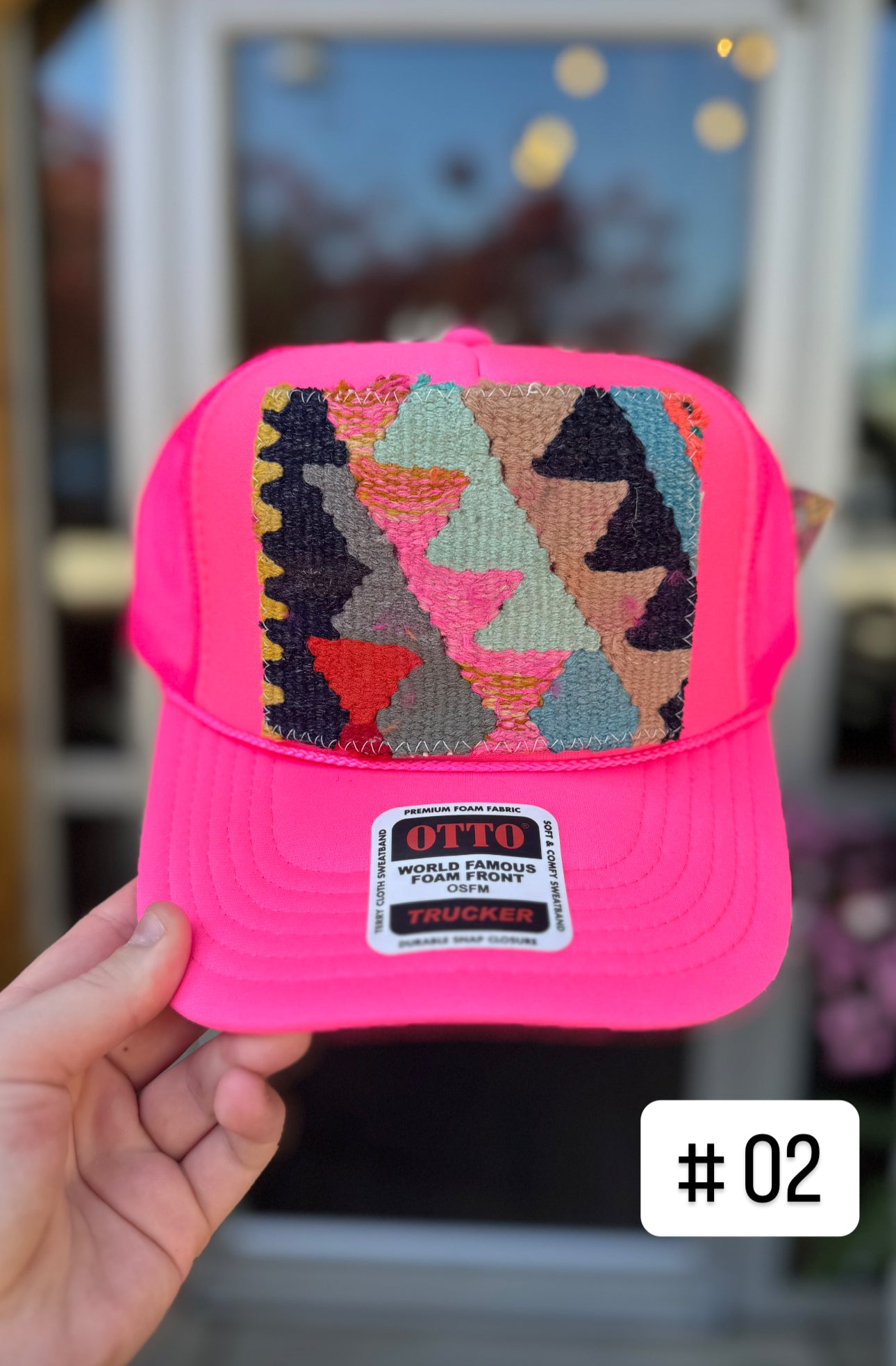 Hot Pink Orijinal Kilim Patch Trucker Hat
