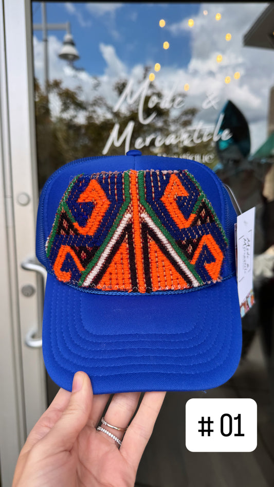 Cobalt Blue Orijinal Kilim Patch Trucker Hat
