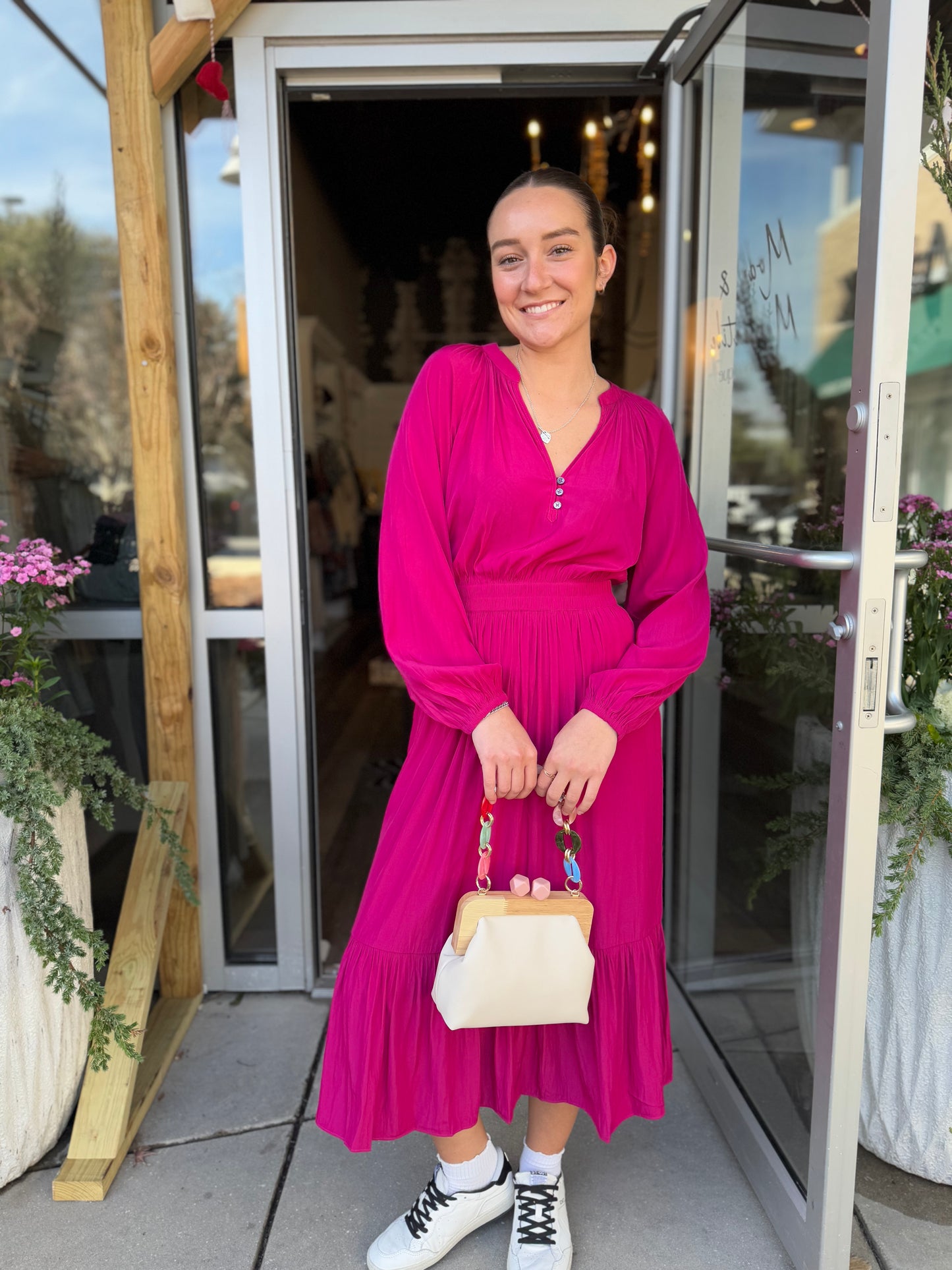 Deep Fuschia Maxi Dress
