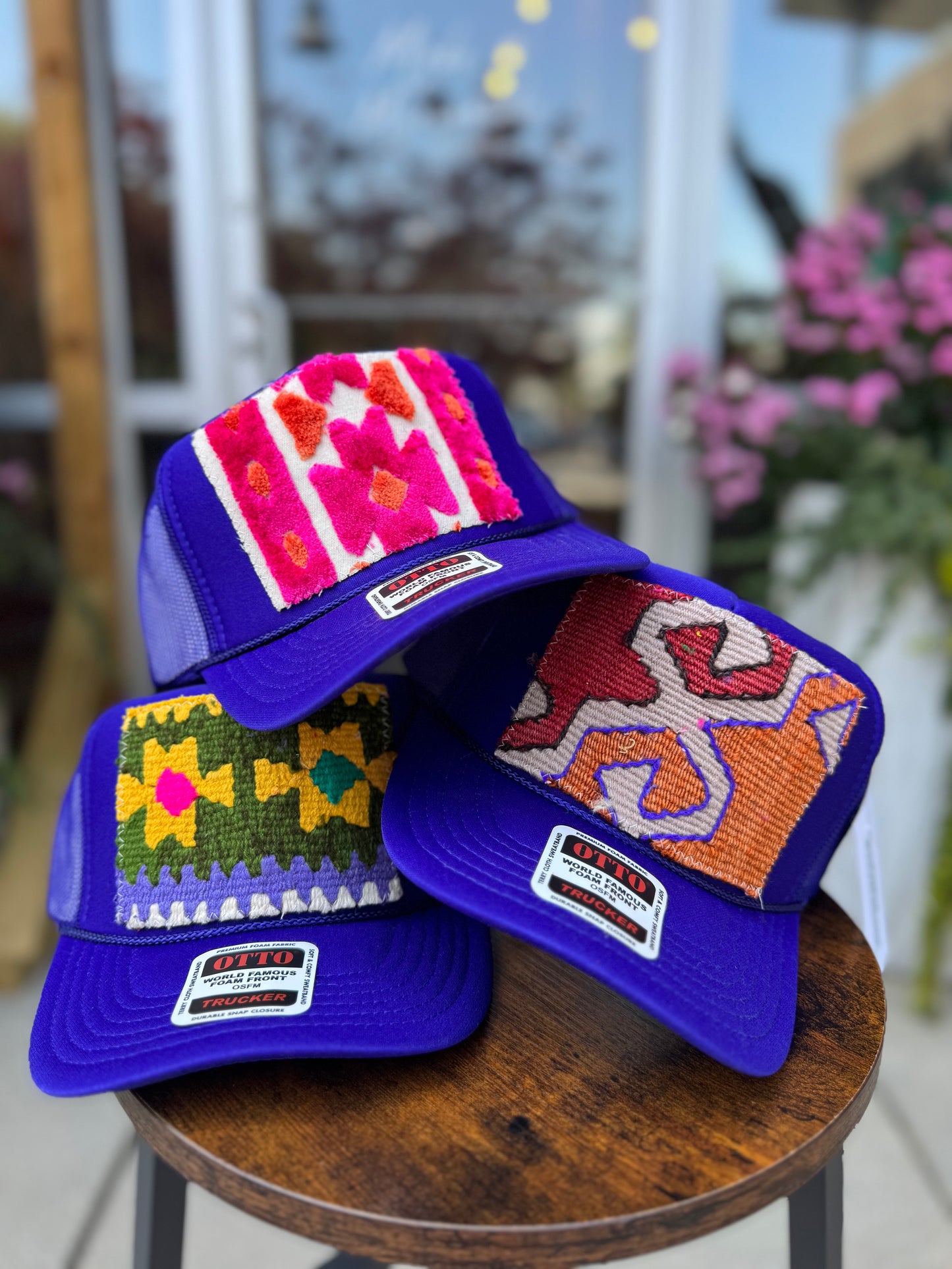 Cobalt Blue Orijinal Kilim Patch Trucker Hat