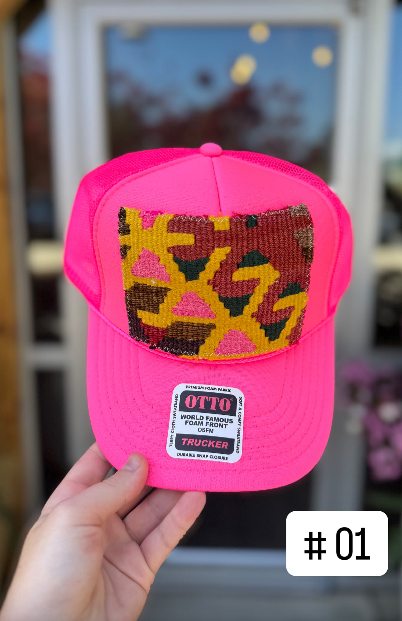 Hot Pink Orijinal Kilim Patch Trucker Hat