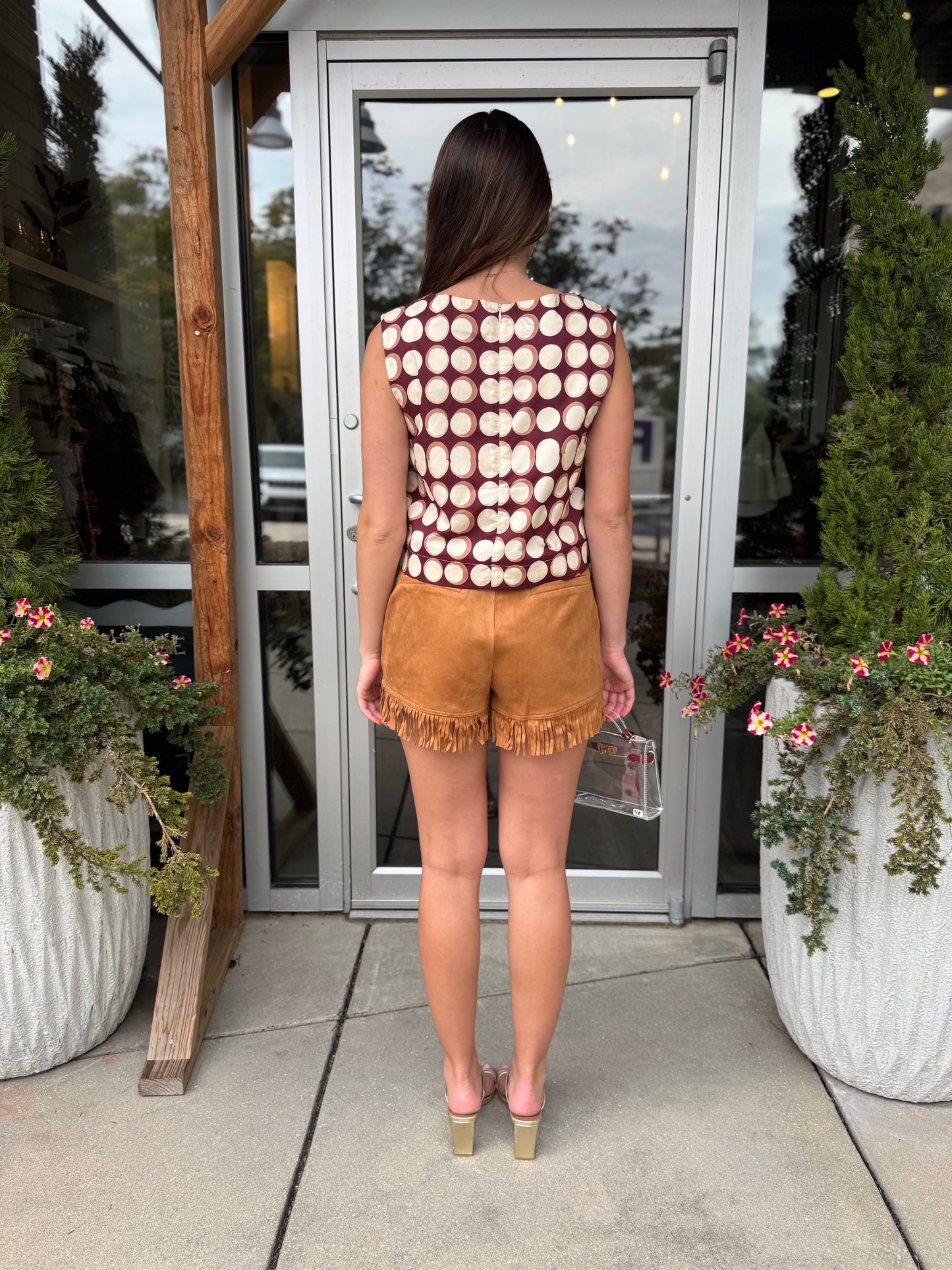 Suede Fringe Shorts