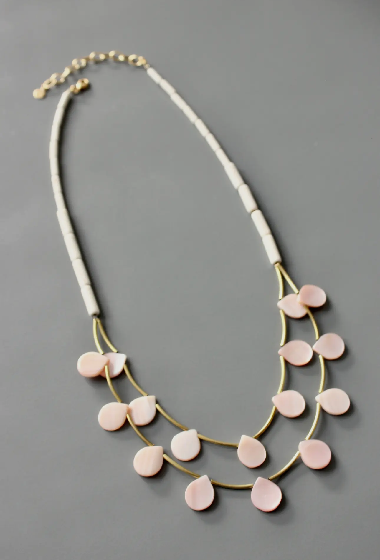 Mother Of Pearl Double Strand Necklace