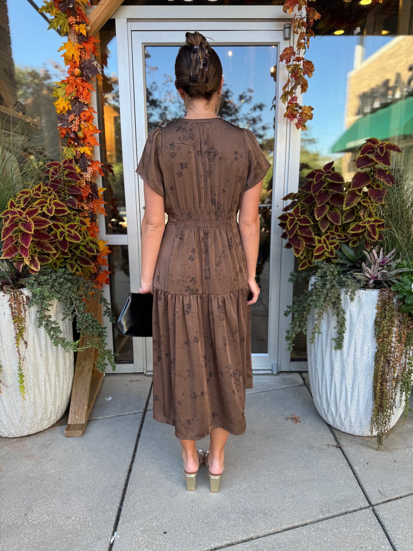 Dainty Floral Embroidered Midi Dress