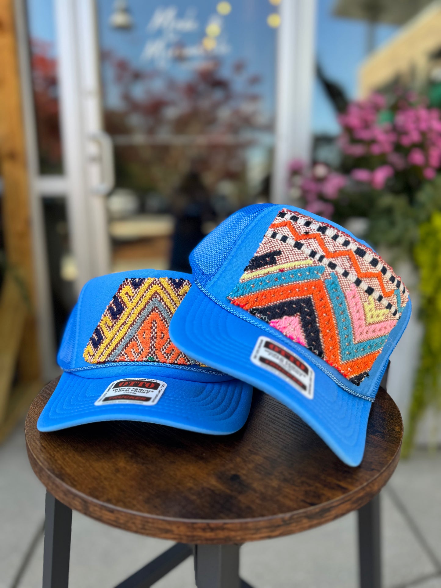 Powder Blue Orijinal Kilim Patch Trucker Hat