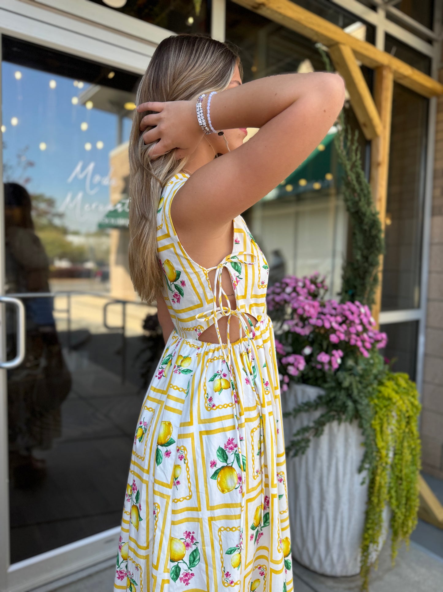 Santorini Citrus Midi Dress