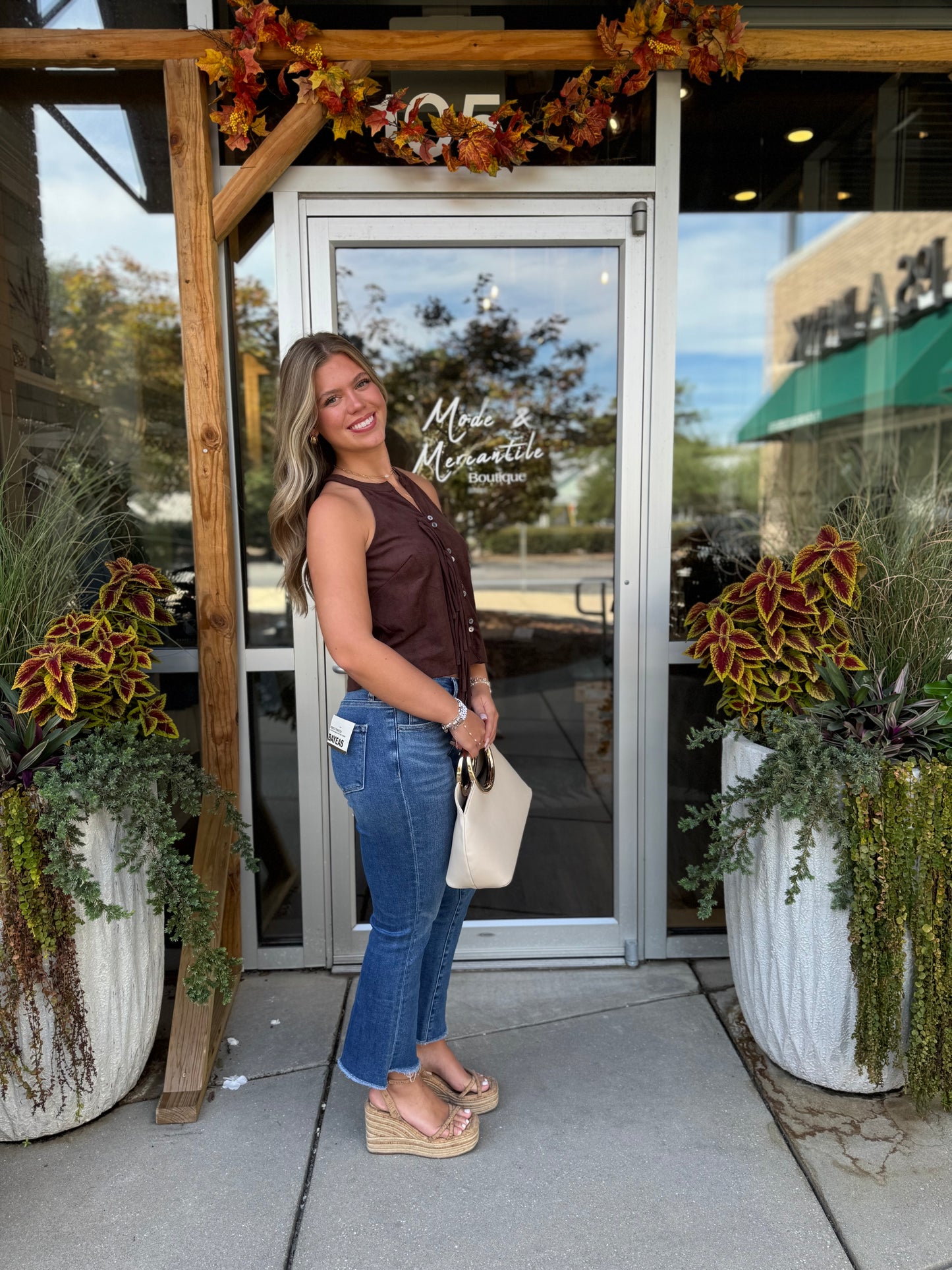 Suede Fringe Blouse