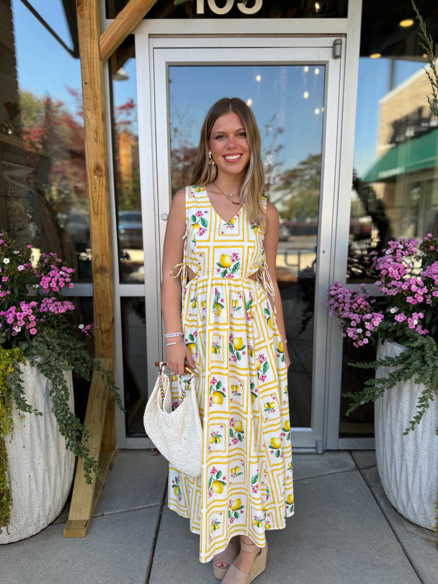 Santorini Citrus Midi Dress