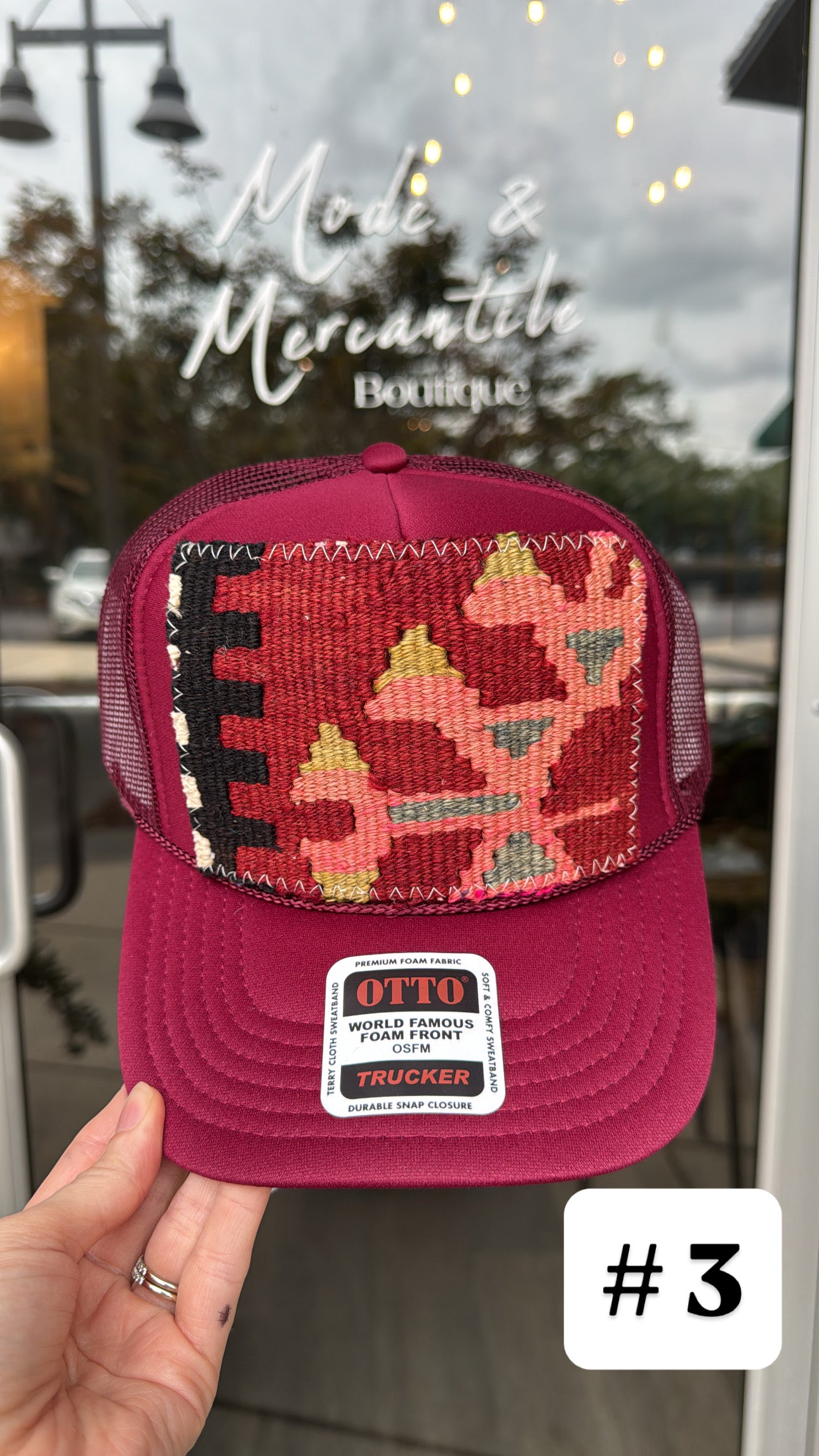 Garnet Orijinal Kilim Patch Trucker Hat