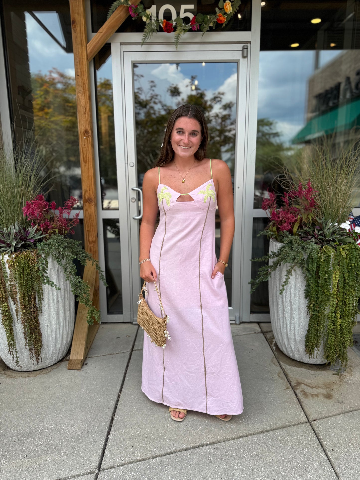 Aria Palm Dress