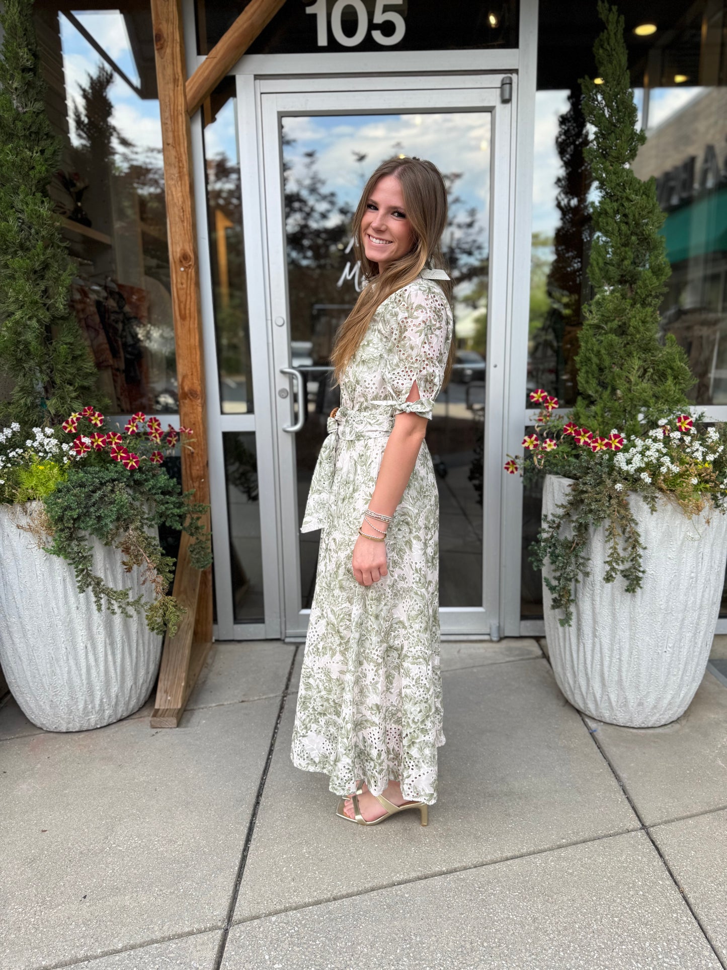 Blushed Sage Belt Dress