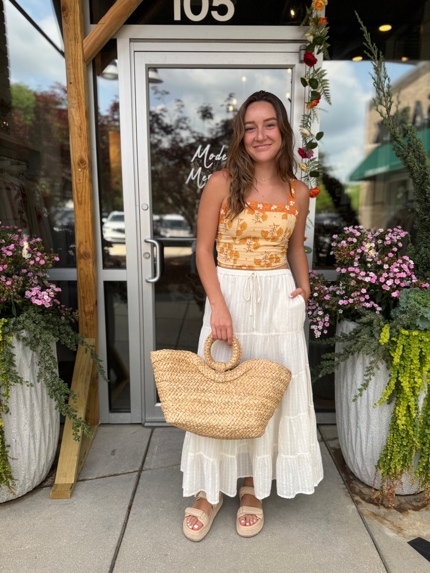 Lotus Gardenia Maxi Skirt