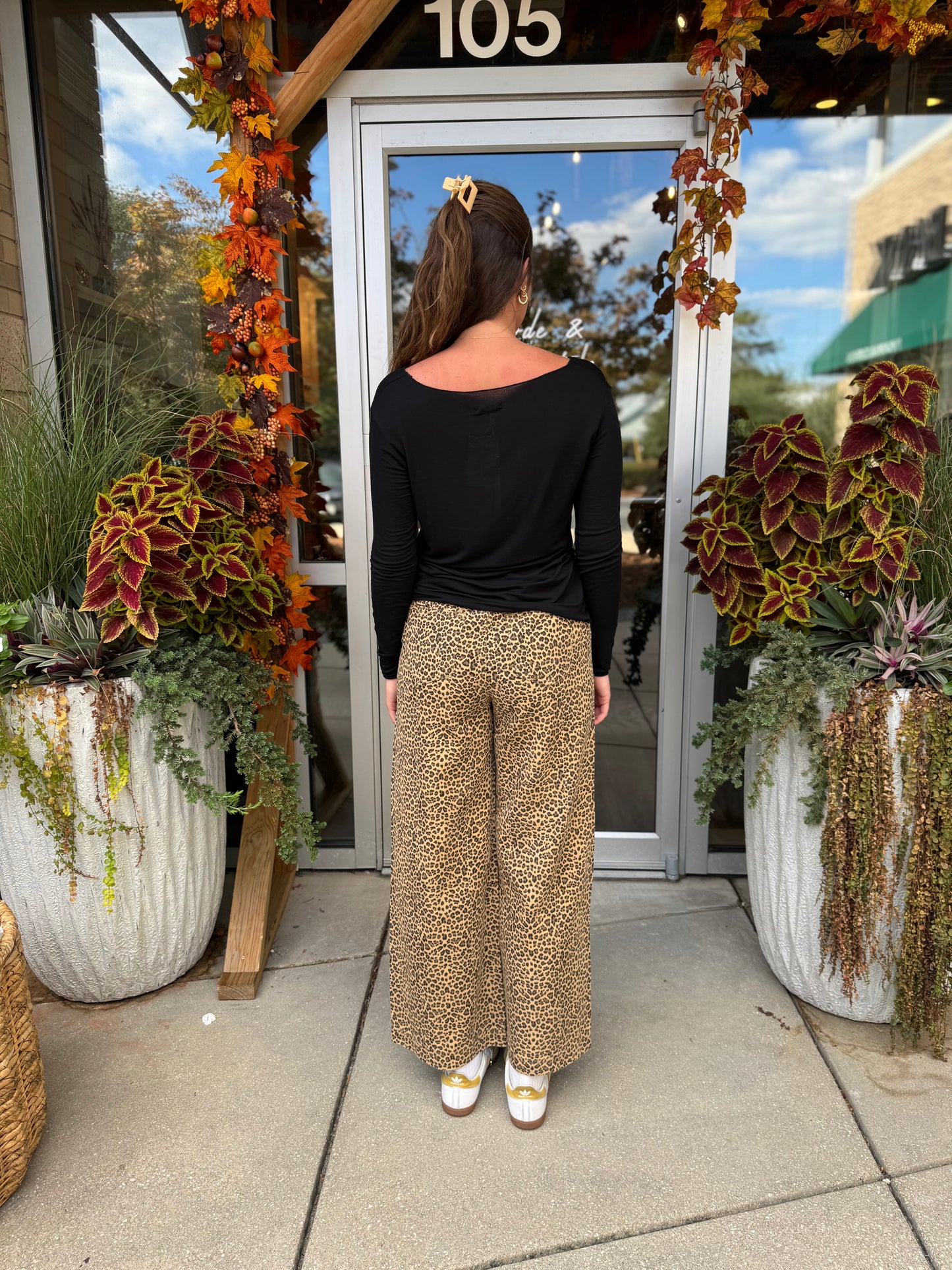 Leopard Wide Leg Pants