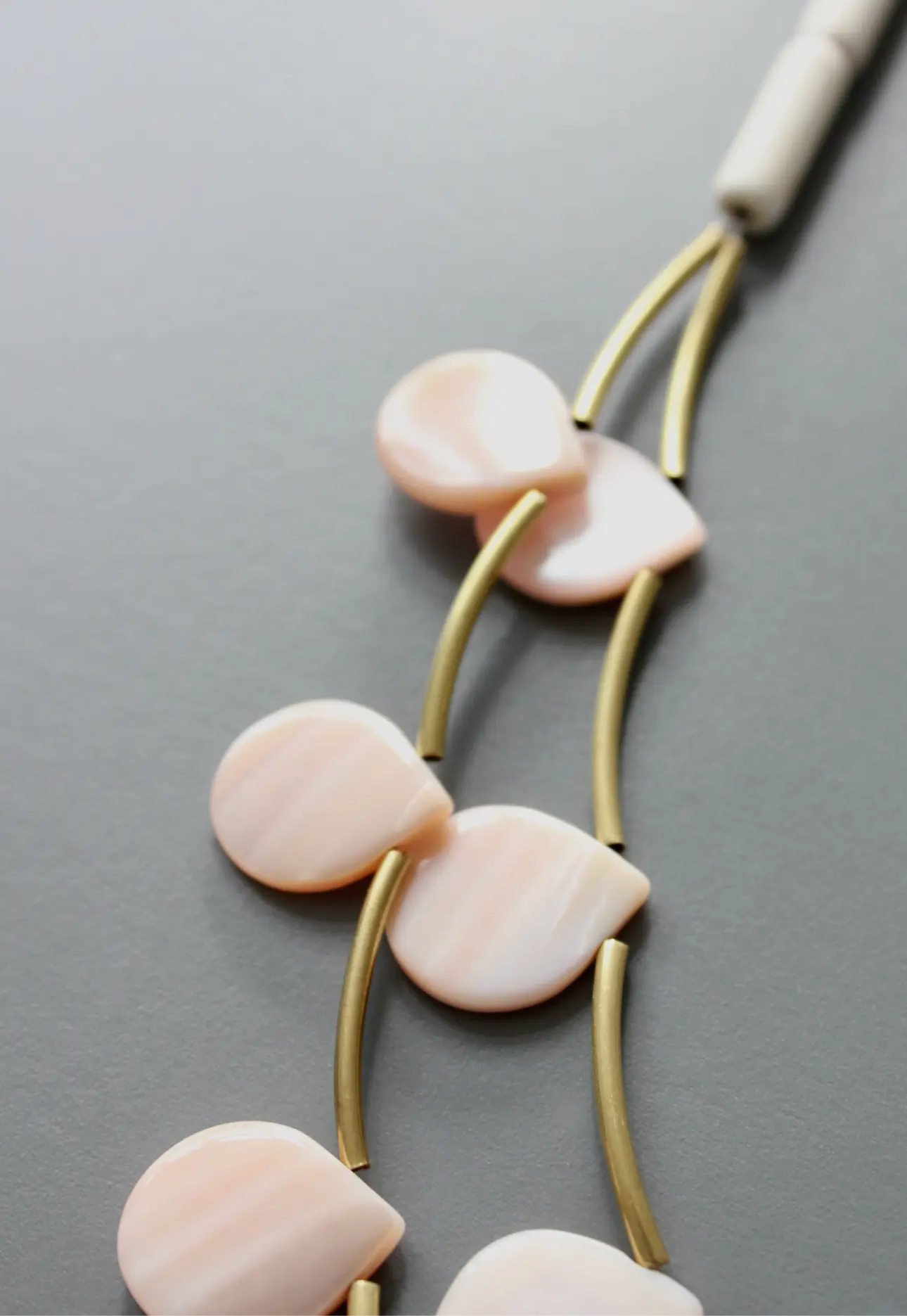 Mother Of Pearl Double Strand Necklace