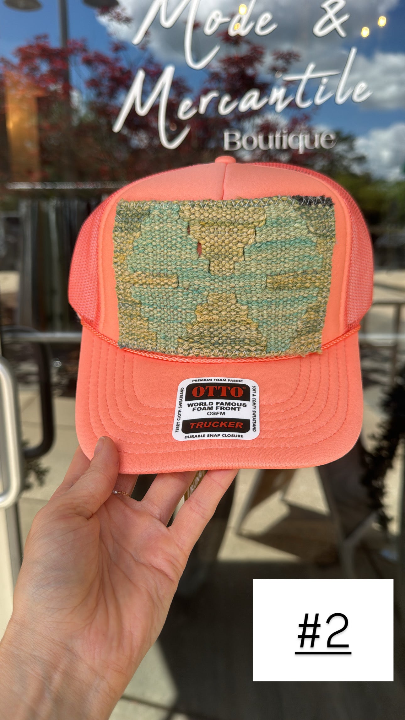 Peach Orijinal Kilim Patch Trucker Hat