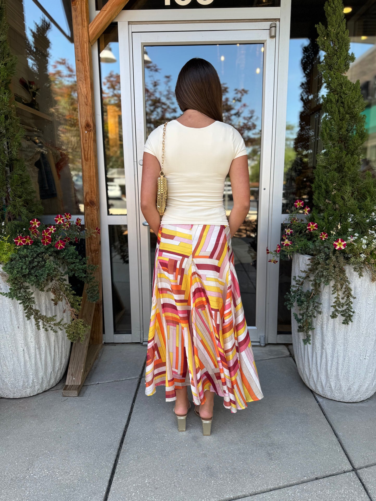 Color block Maxi Skirt