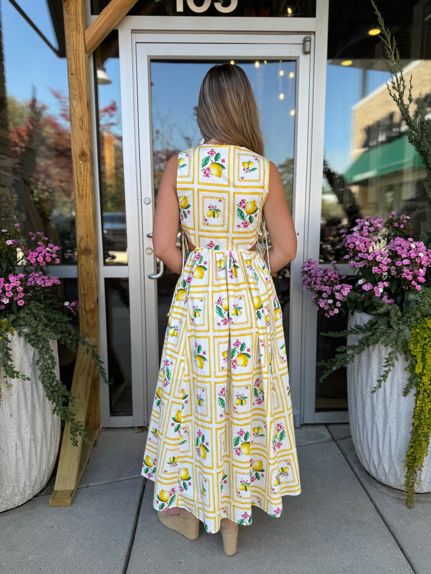 Santorini Citrus Midi Dress