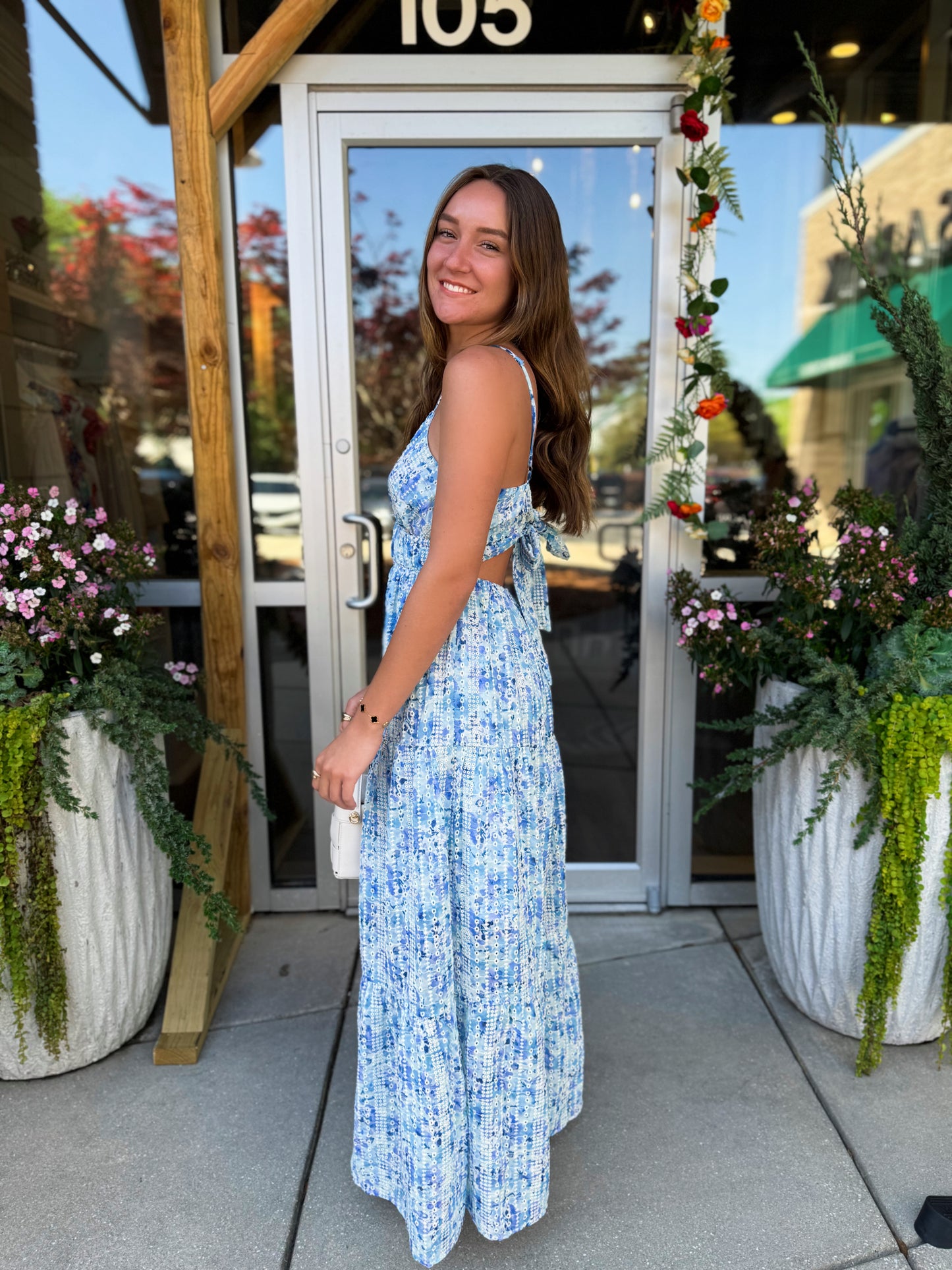 Eyelet Tie Back Maxi