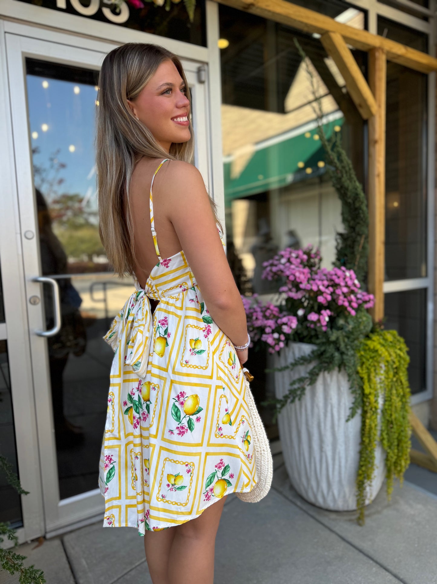 Santorini Citrus Mini Dress