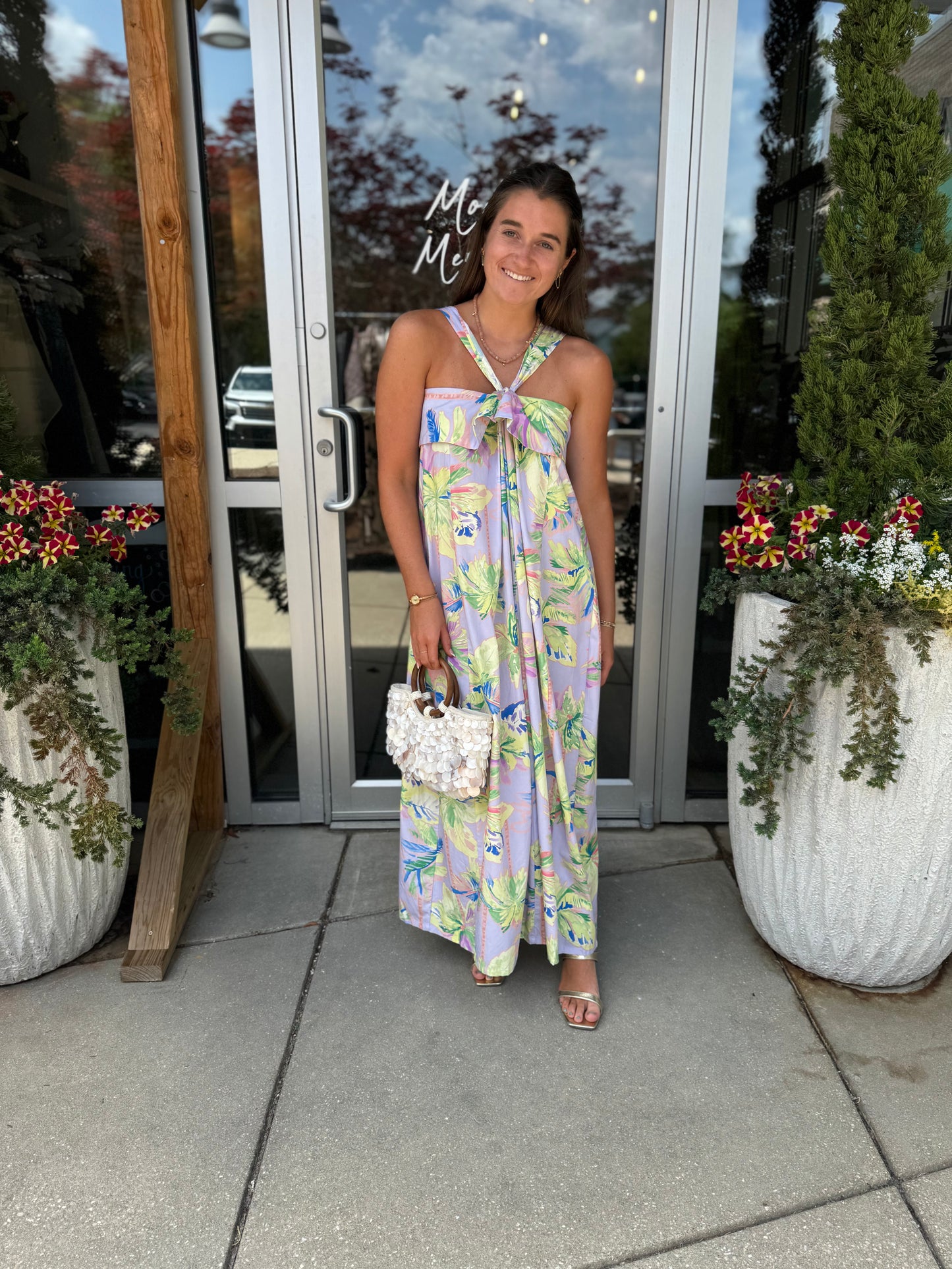 Baja Blues Halter Tie Dress