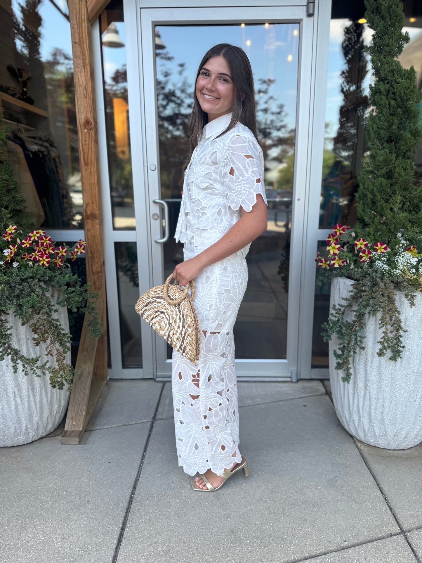 Effie Eyelet Button Down