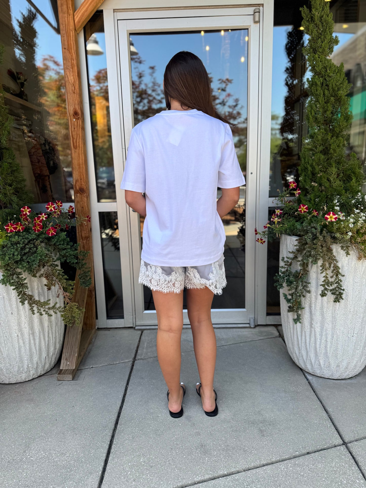 Blue Lace Shorts