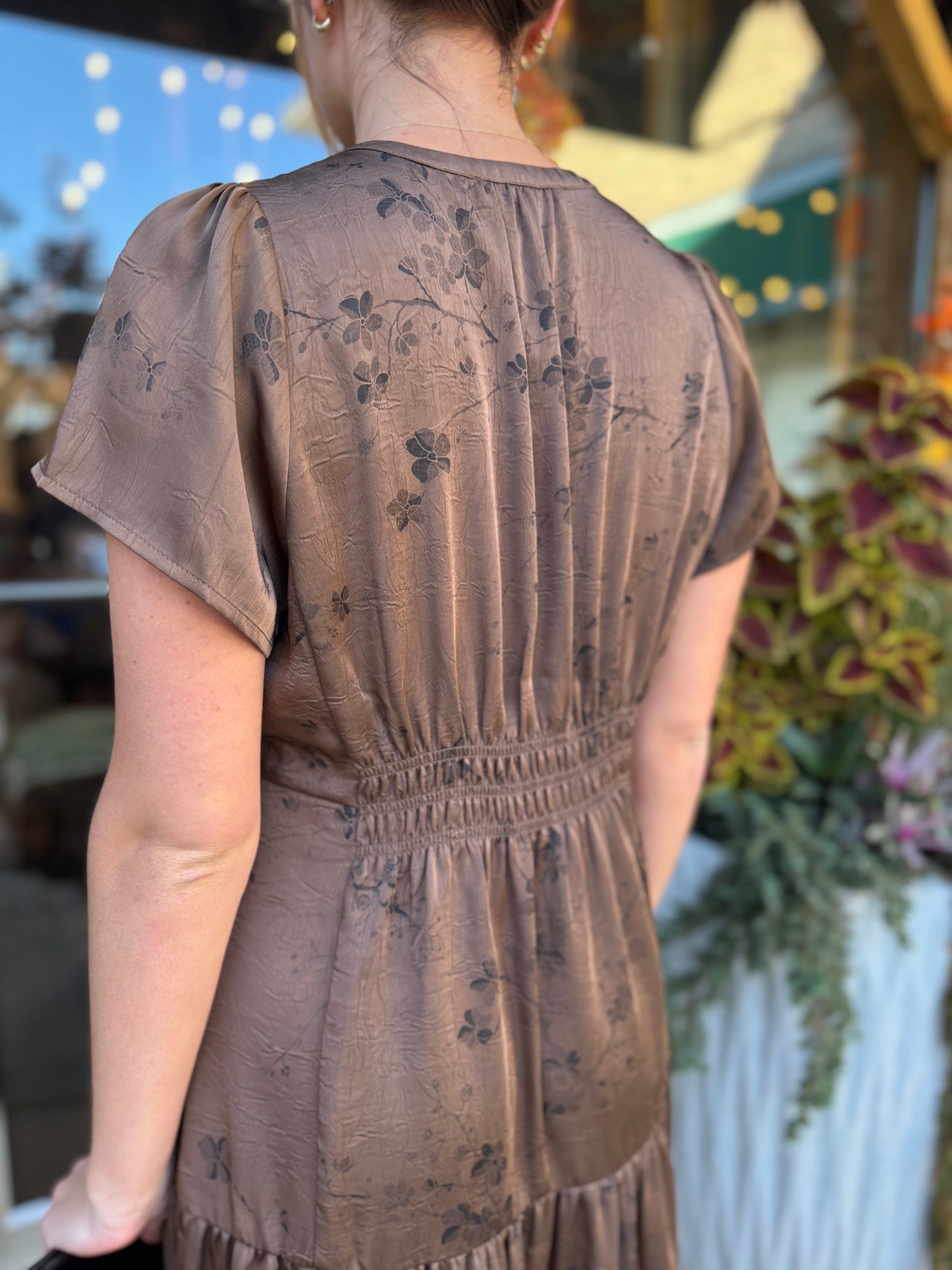Dainty Floral Embroidered Midi Dress