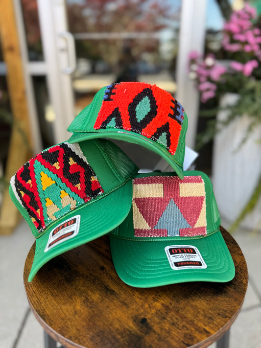 Kelly Green Orijinal Kilim Patch Trucker Hat