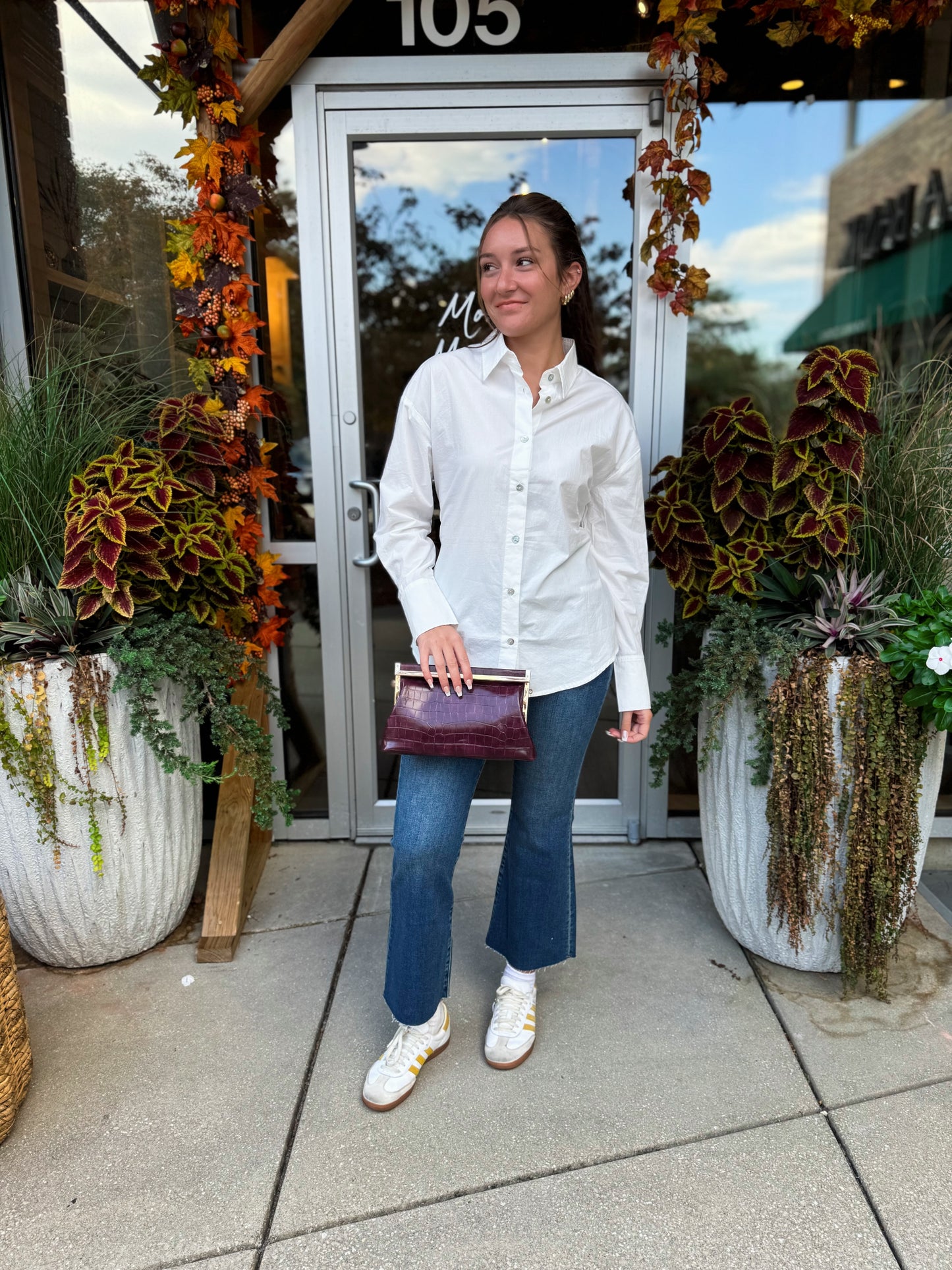 Cinched Button Down Top