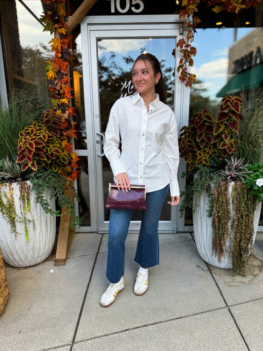 Cinched Button Down Top