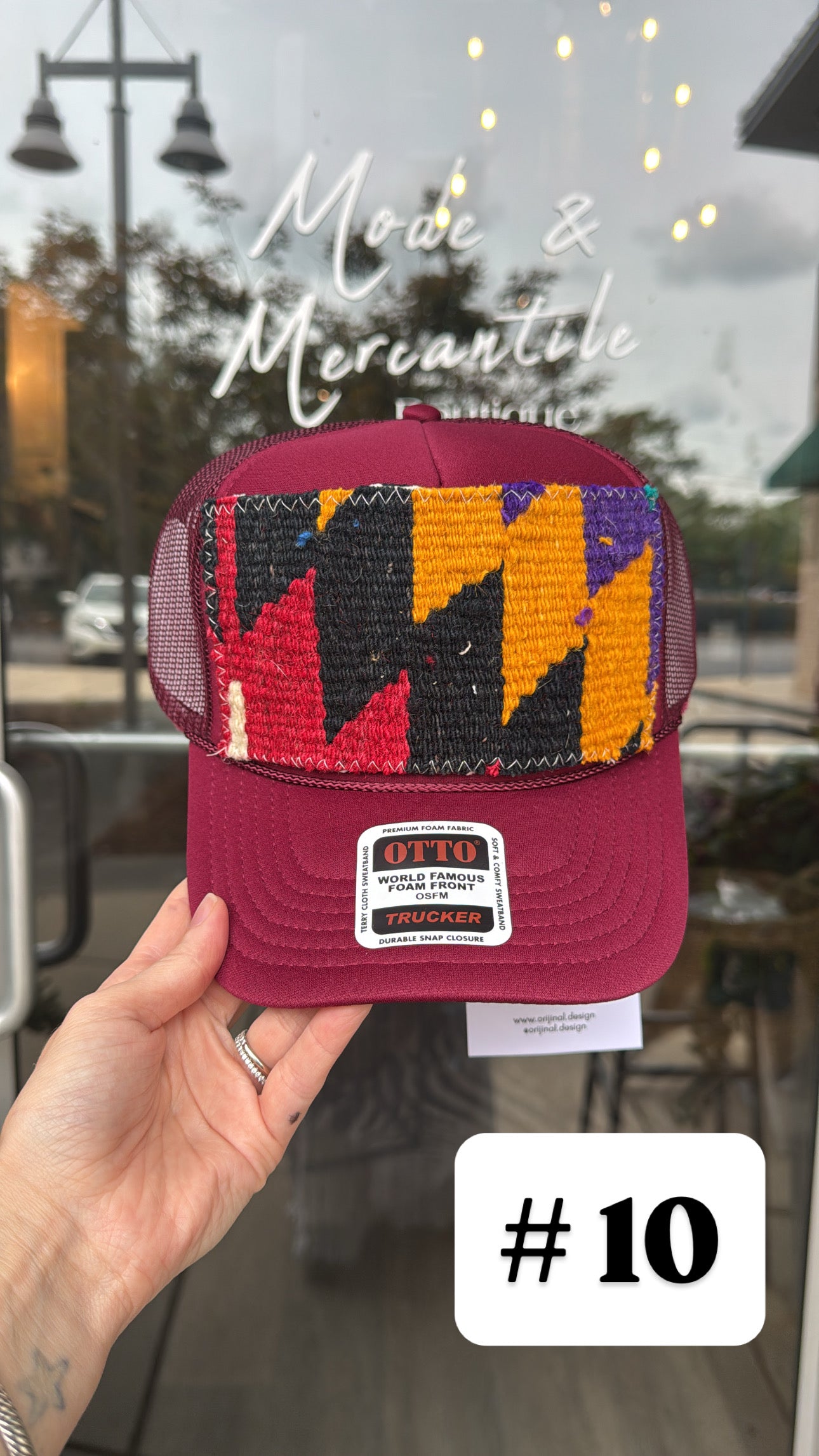 Garnet Orijinal Kilim Patch Trucker Hat