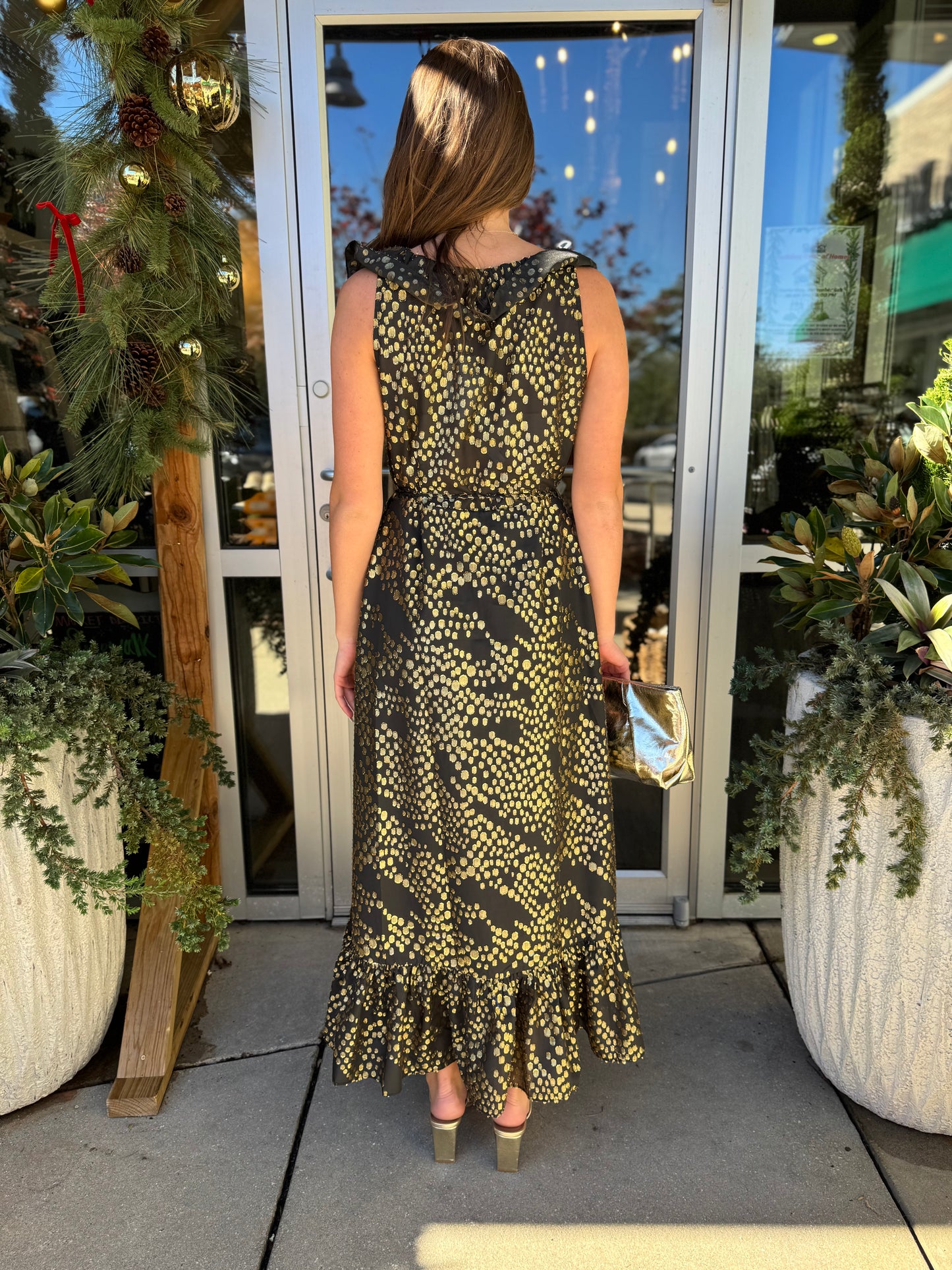 Lace Ruffle Maxi Dress