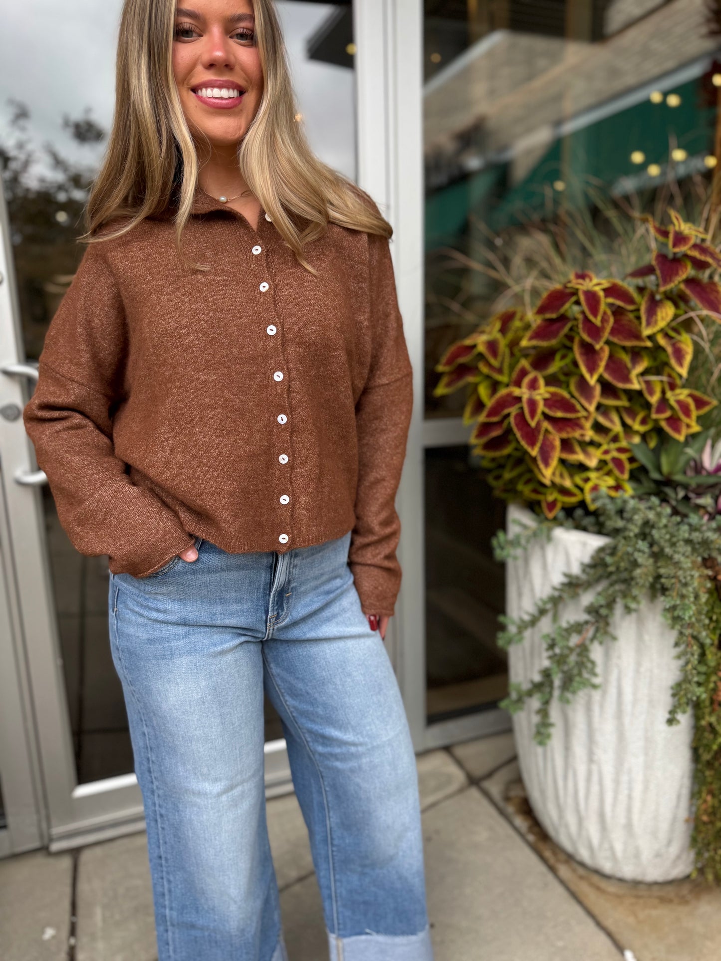 Brown Knit