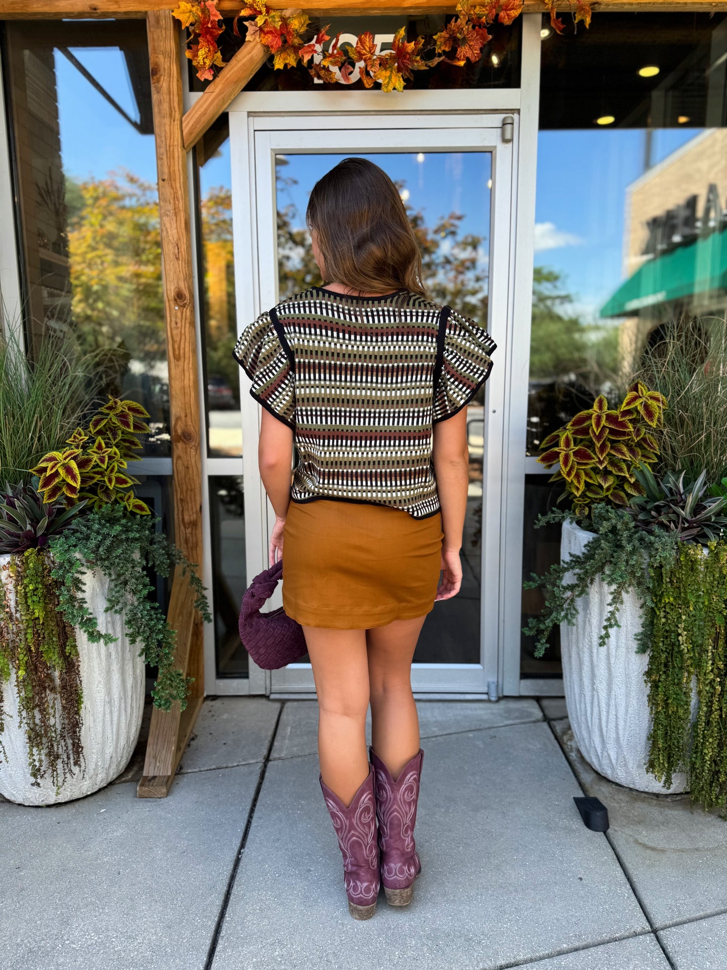 Twill Skirt With Ties