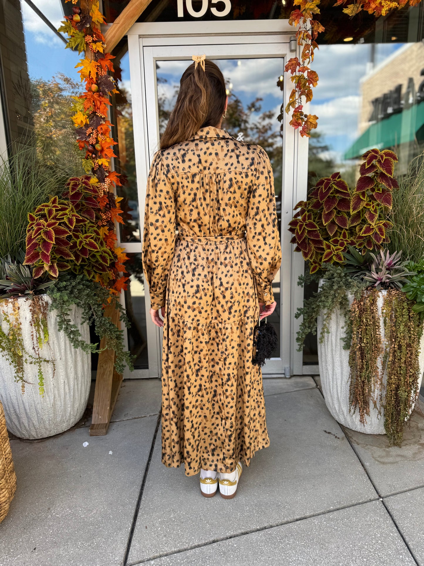 Leopard Tie Maxi Dress