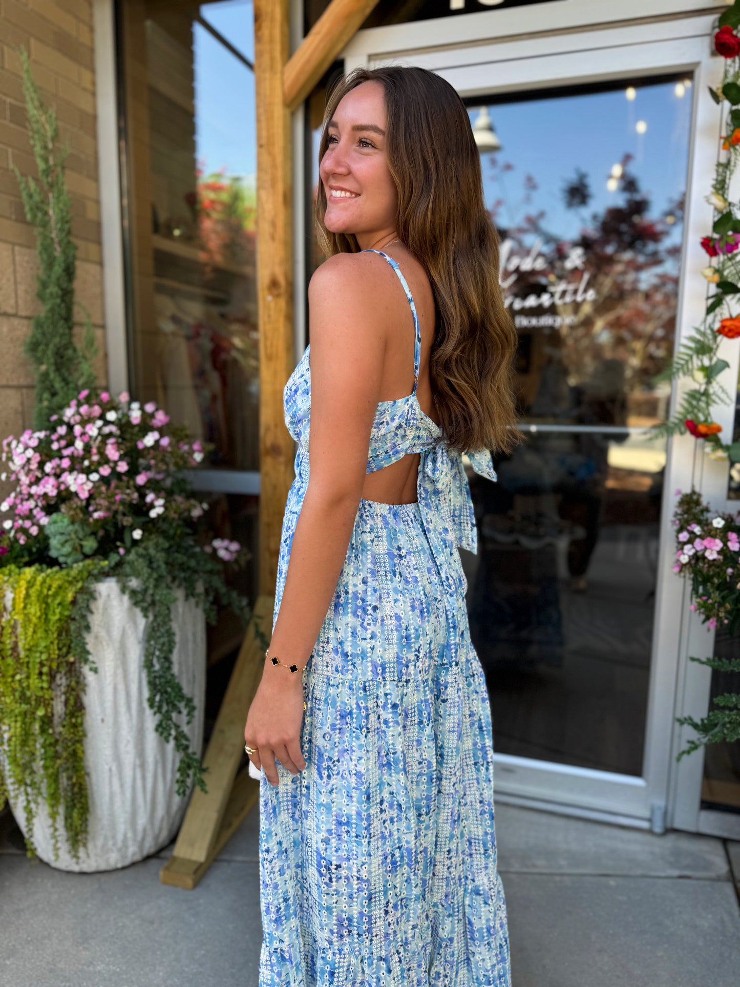 Eyelet Tie Back Maxi