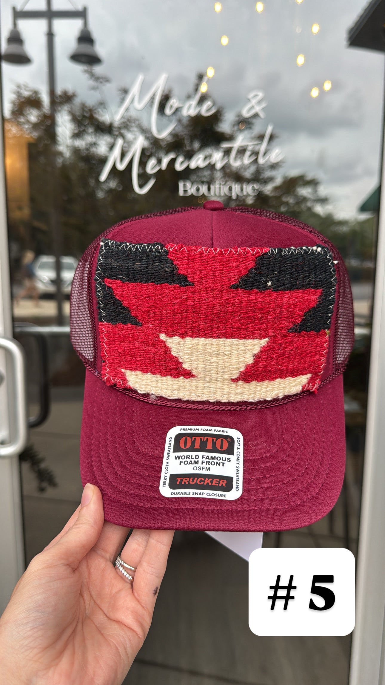 Garnet Orijinal Kilim Patch Trucker Hat