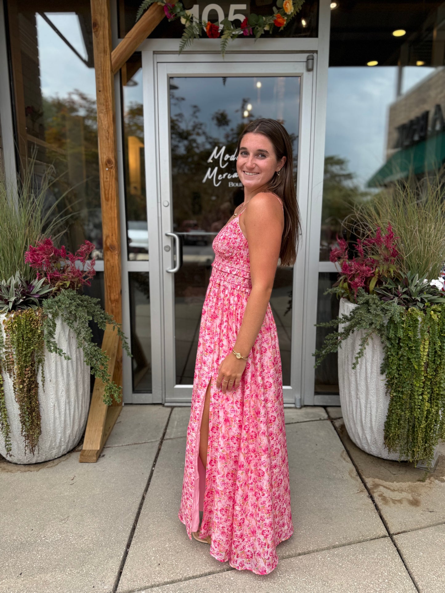 Rosy Breeze Maxi Dress