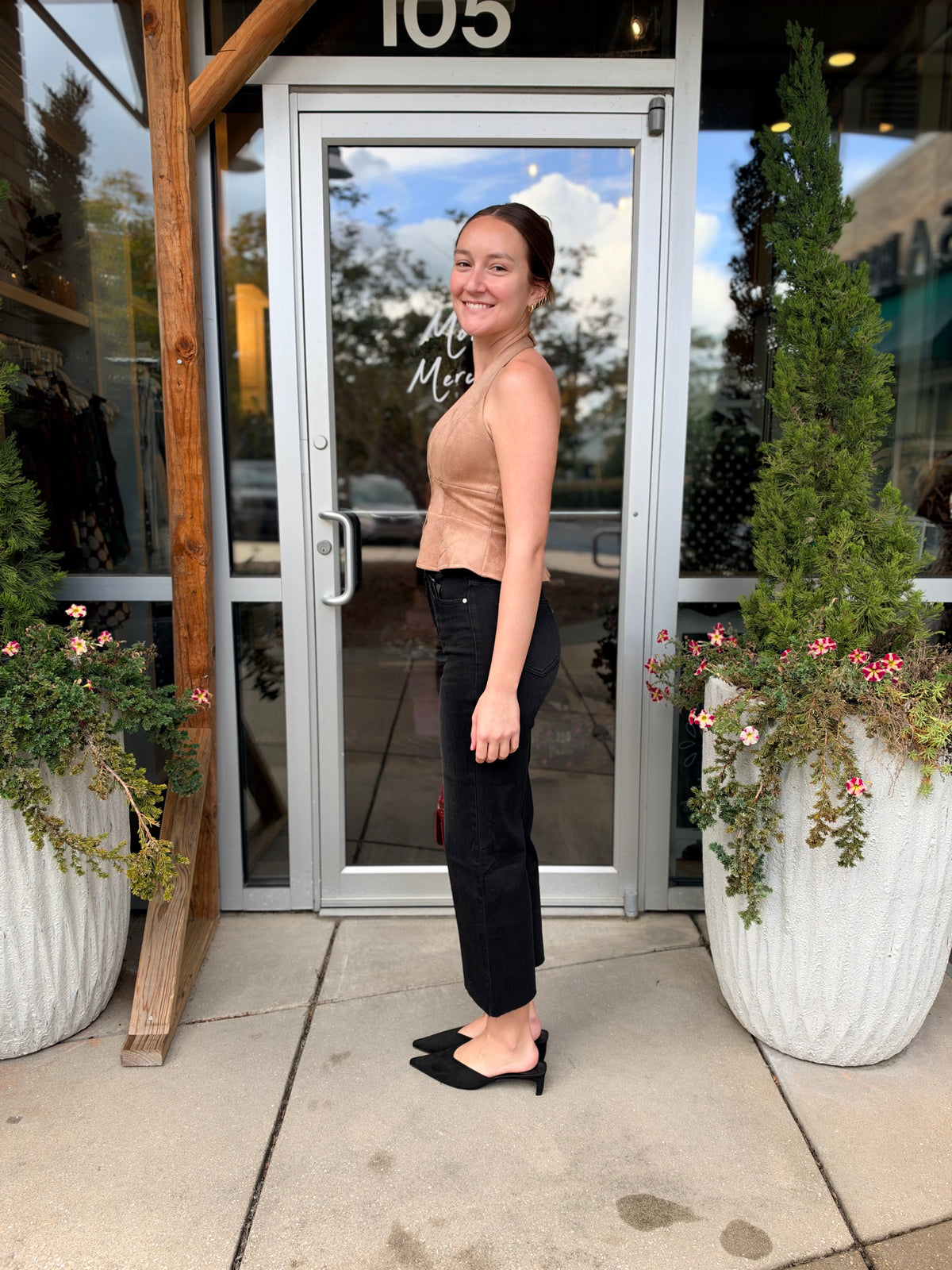 Suede Halter Blouse