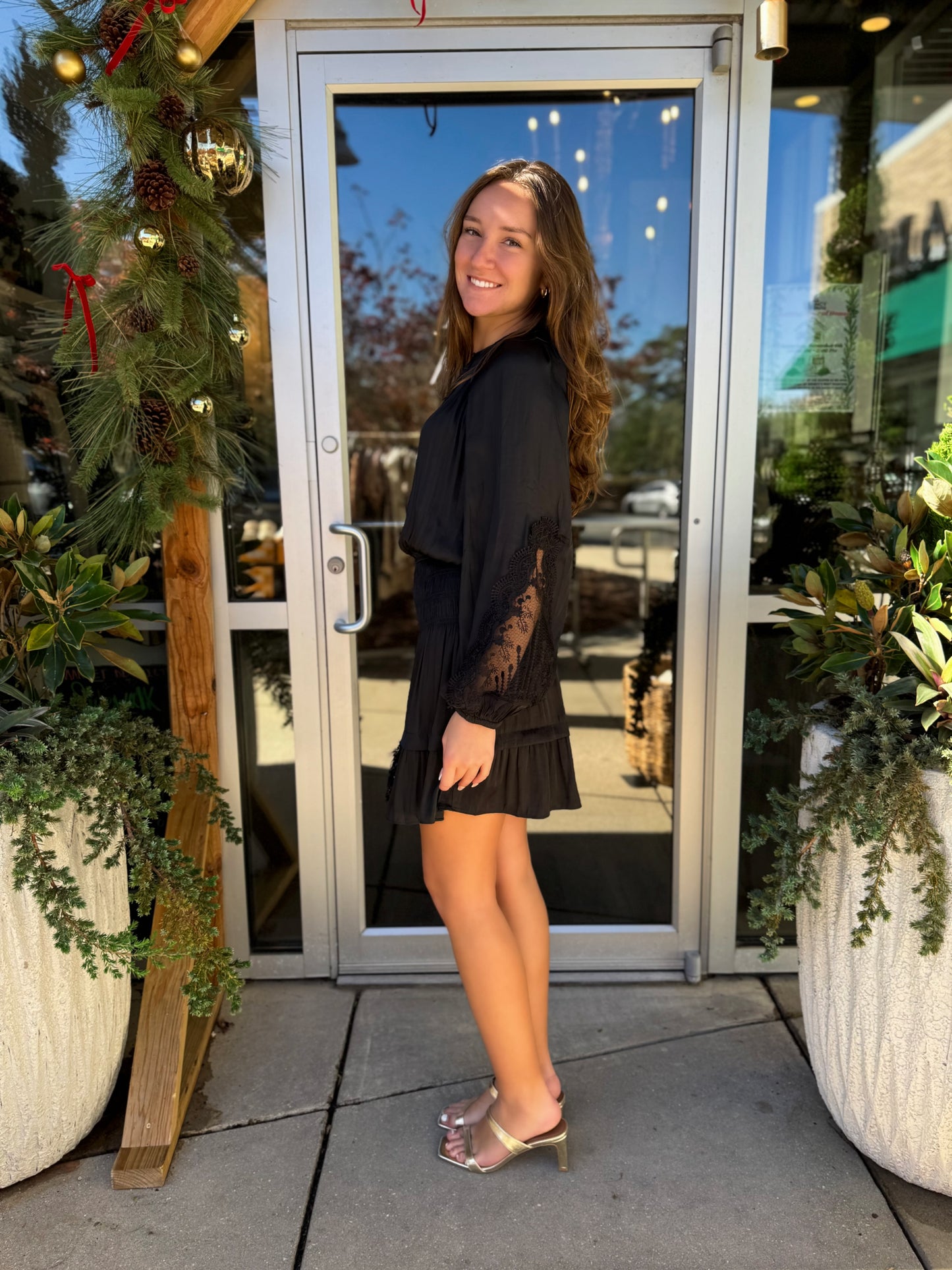 Lace Sleeve Detail Dress