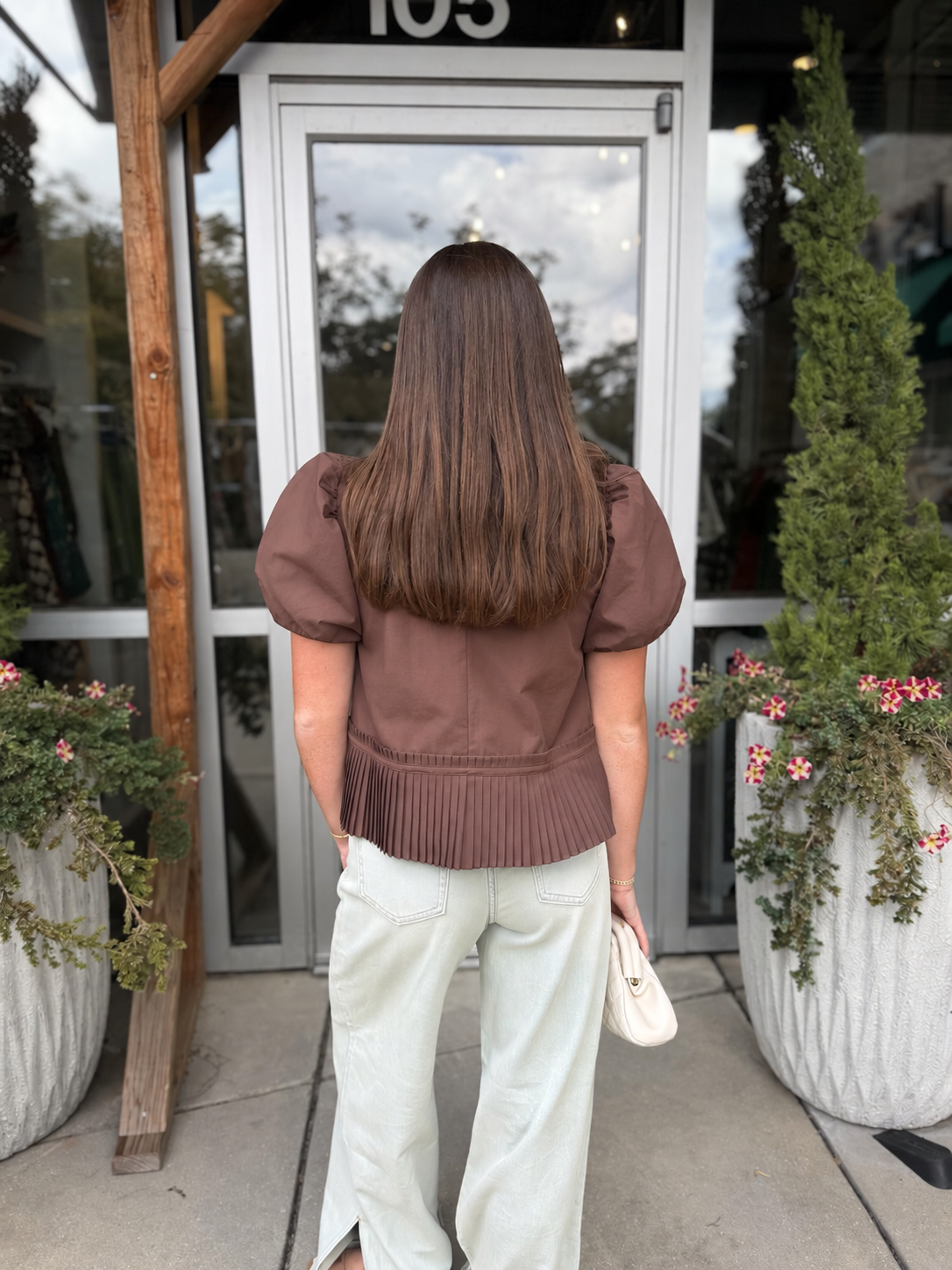 Pleated Hem Blouse