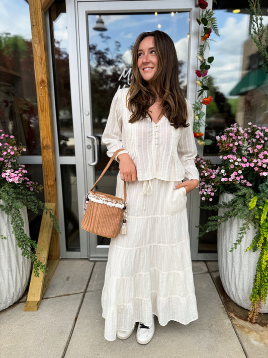 Lotus Gardenia Maxi Skirt
