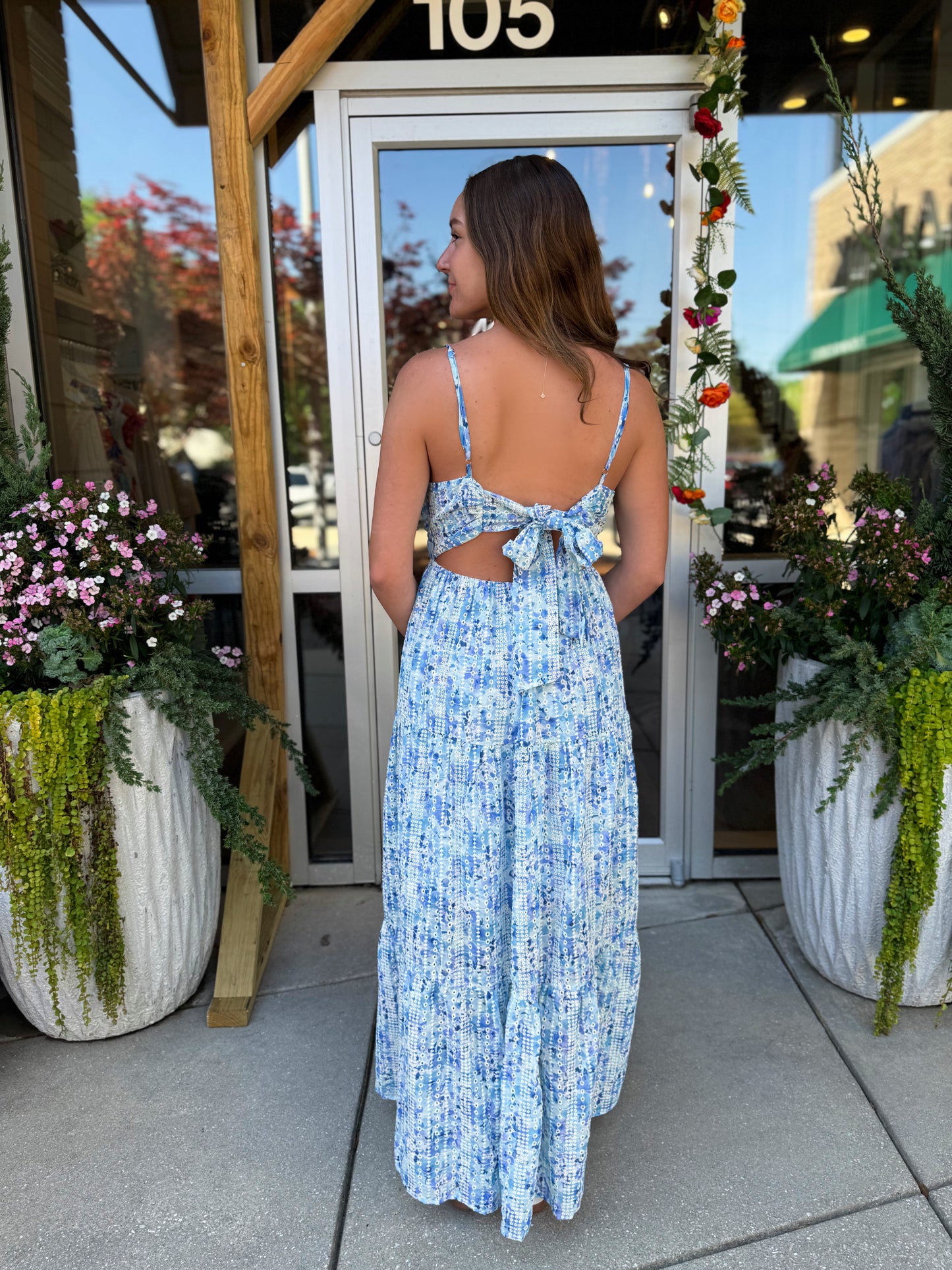 Eyelet Tie Back Maxi