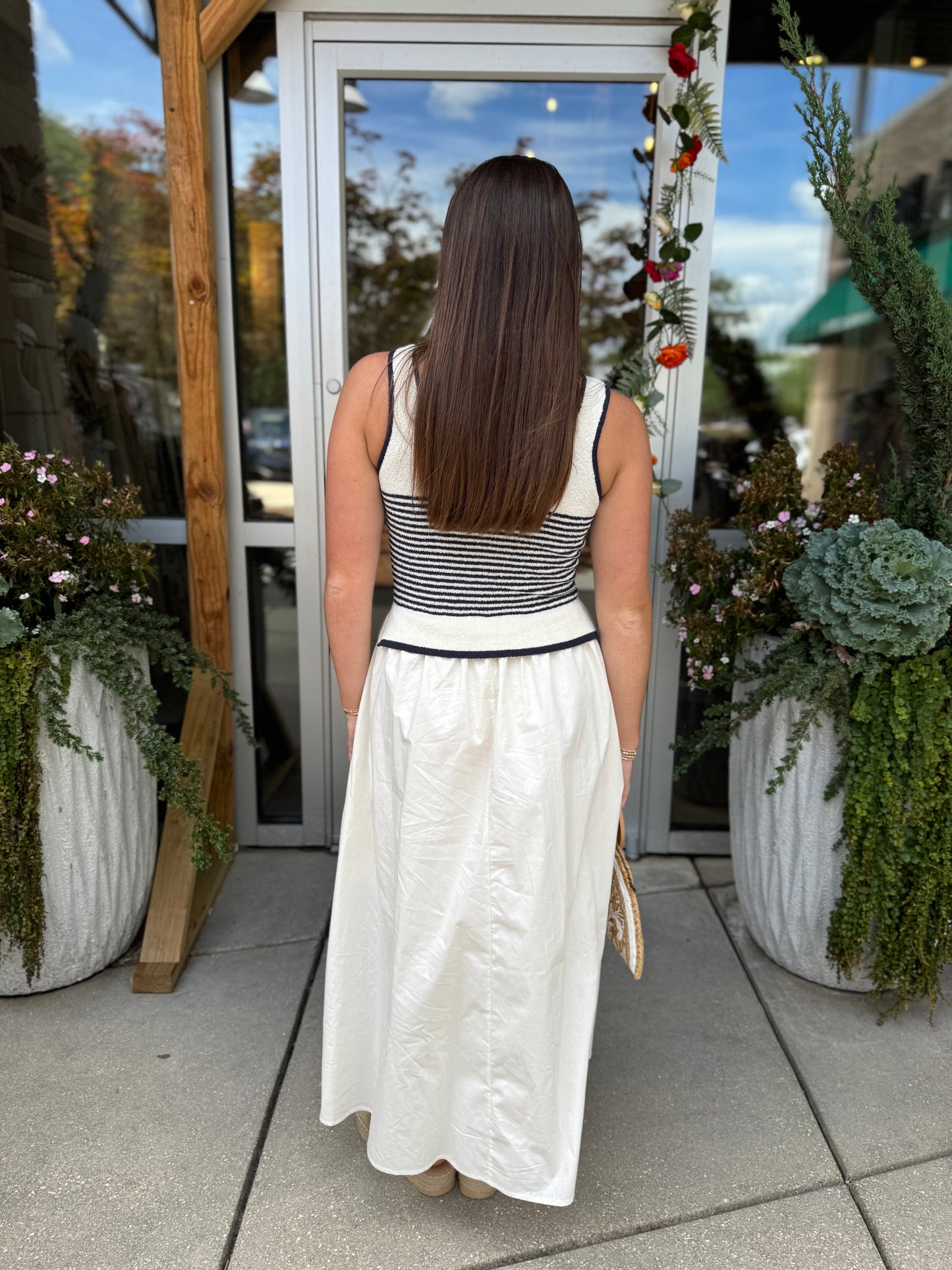 Stripe Sweater Tank Midi