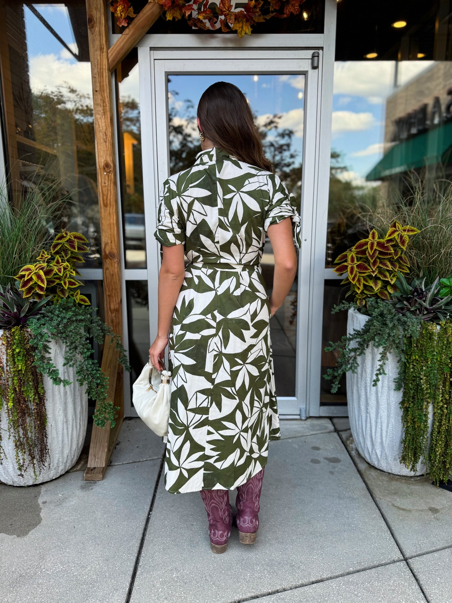 Emerald Canopy Shirt Dress