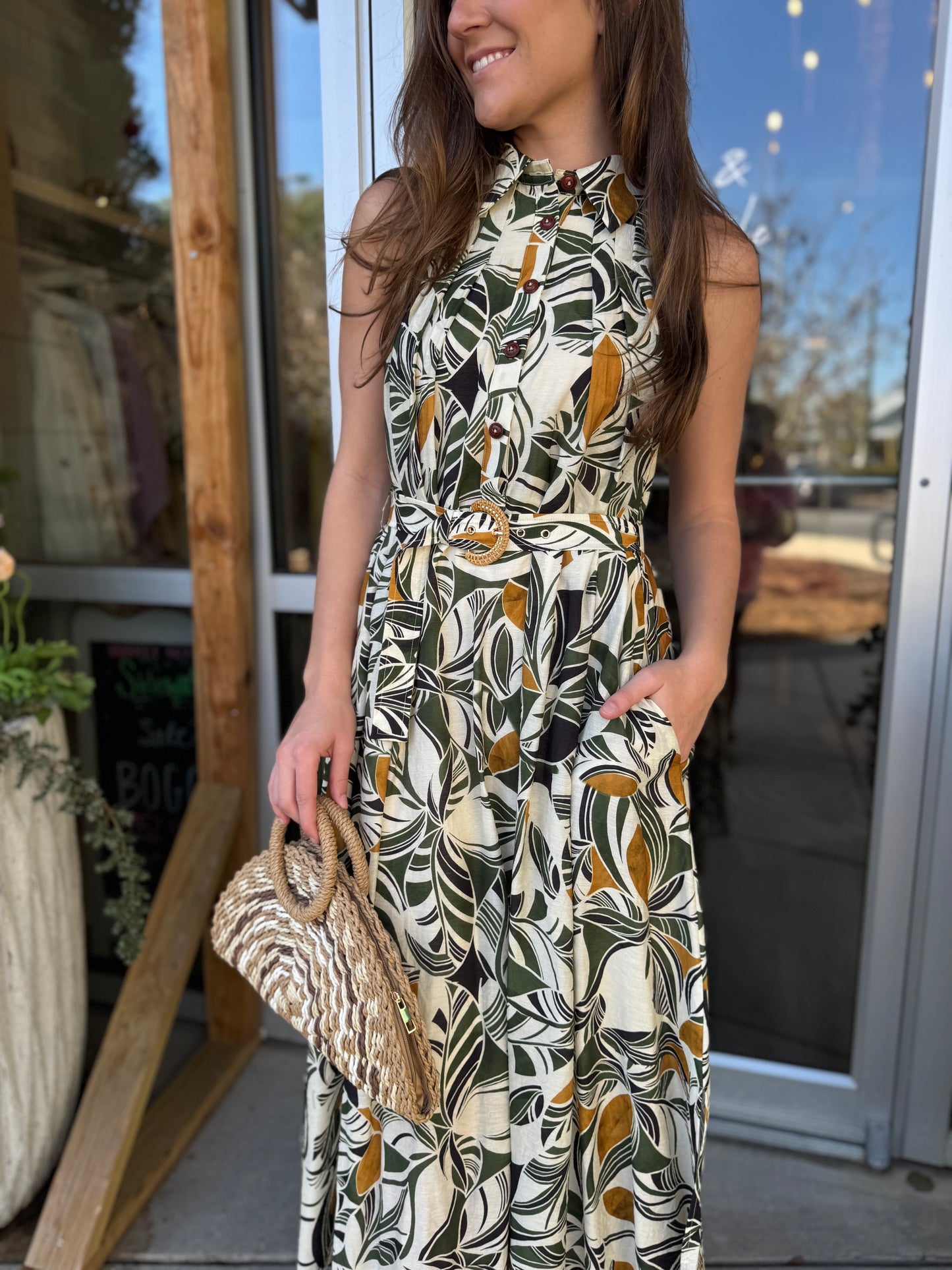 Jungle Belt Maxi Dress